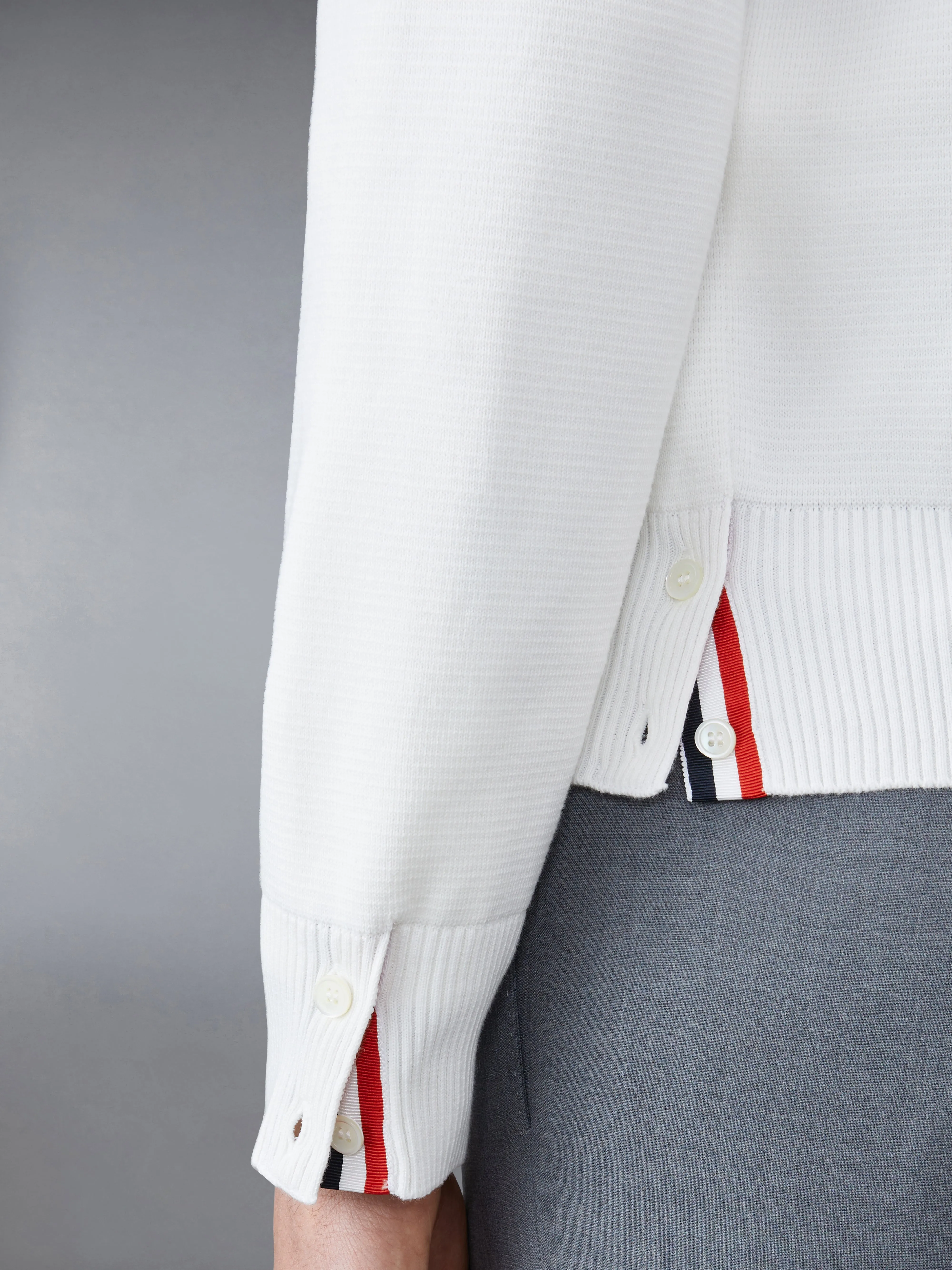 COTTON CREPE 4-BAR MILANO STITCH PULLOVER sold by Thom Browne product image thumbnail 4