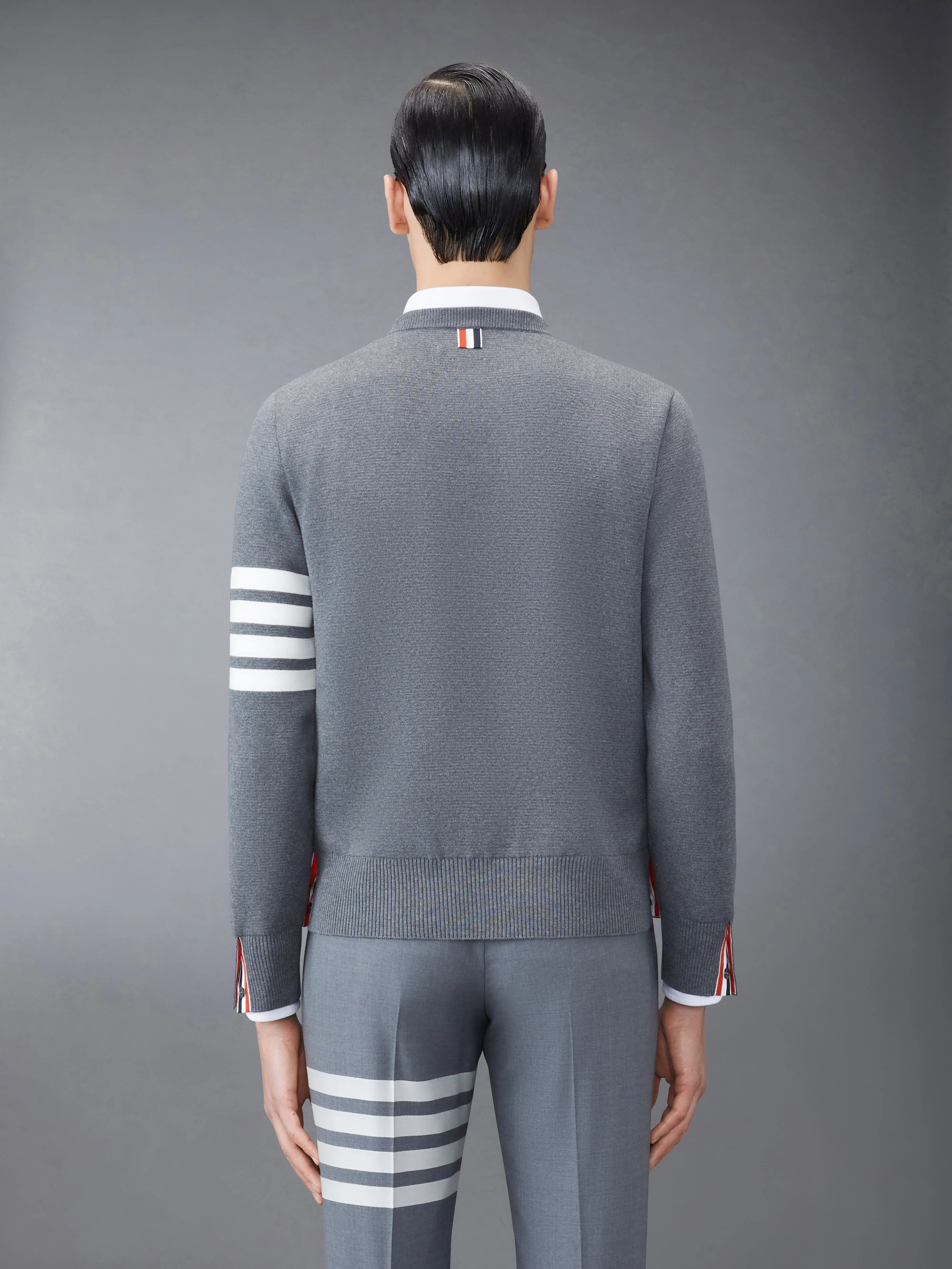 COTTON CREPE 4-BAR MILANO STITCH PULLOVER sold by Thom Browne product image thumbnail 2