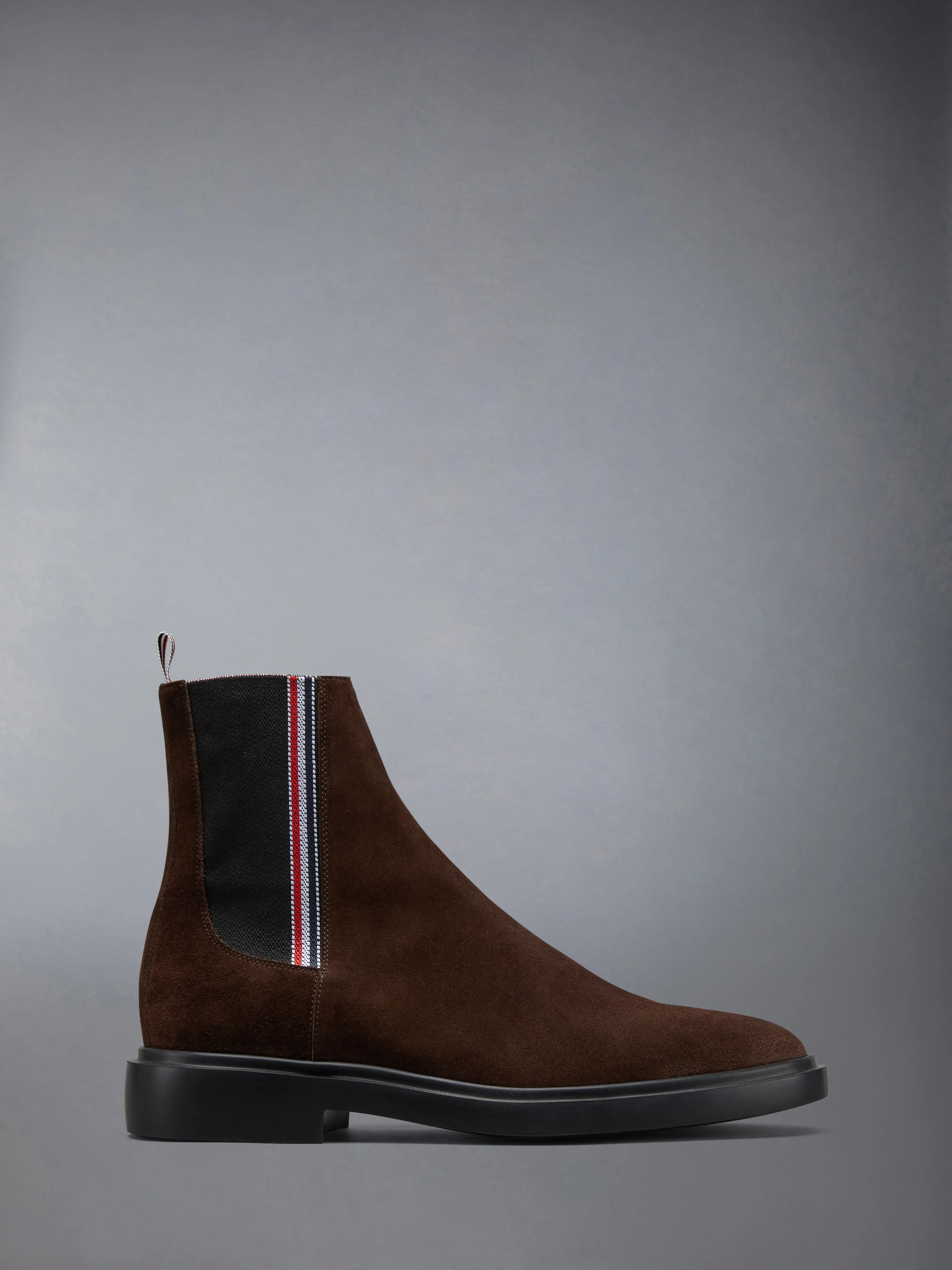 CALF SUEDE RUBBER SOLE RWB CHELSEA BOOT sold by Thom Browne