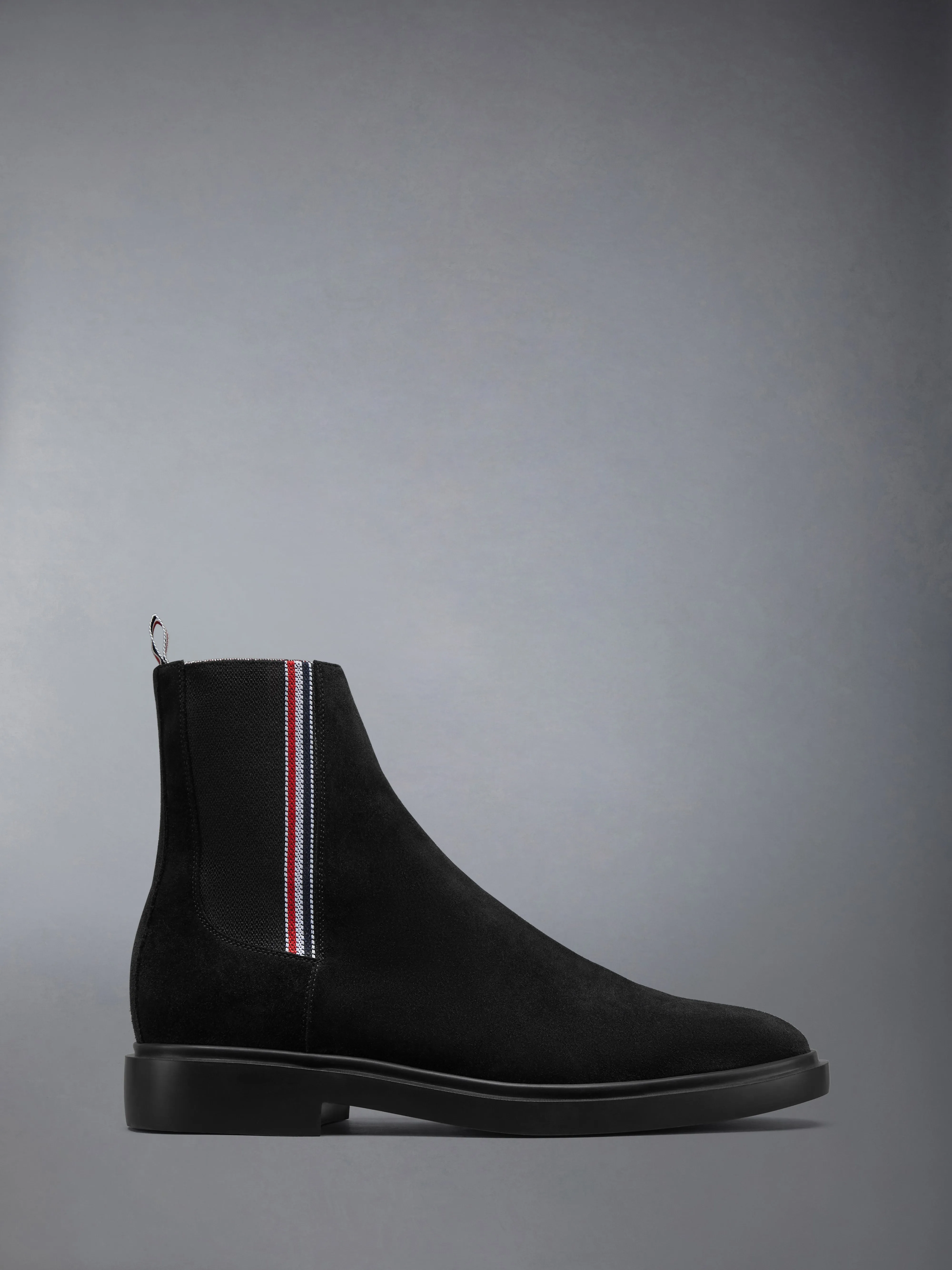CALF SUEDE RUBBER SOLE RWB CHELSEA BOOT sold by Thom Browne
