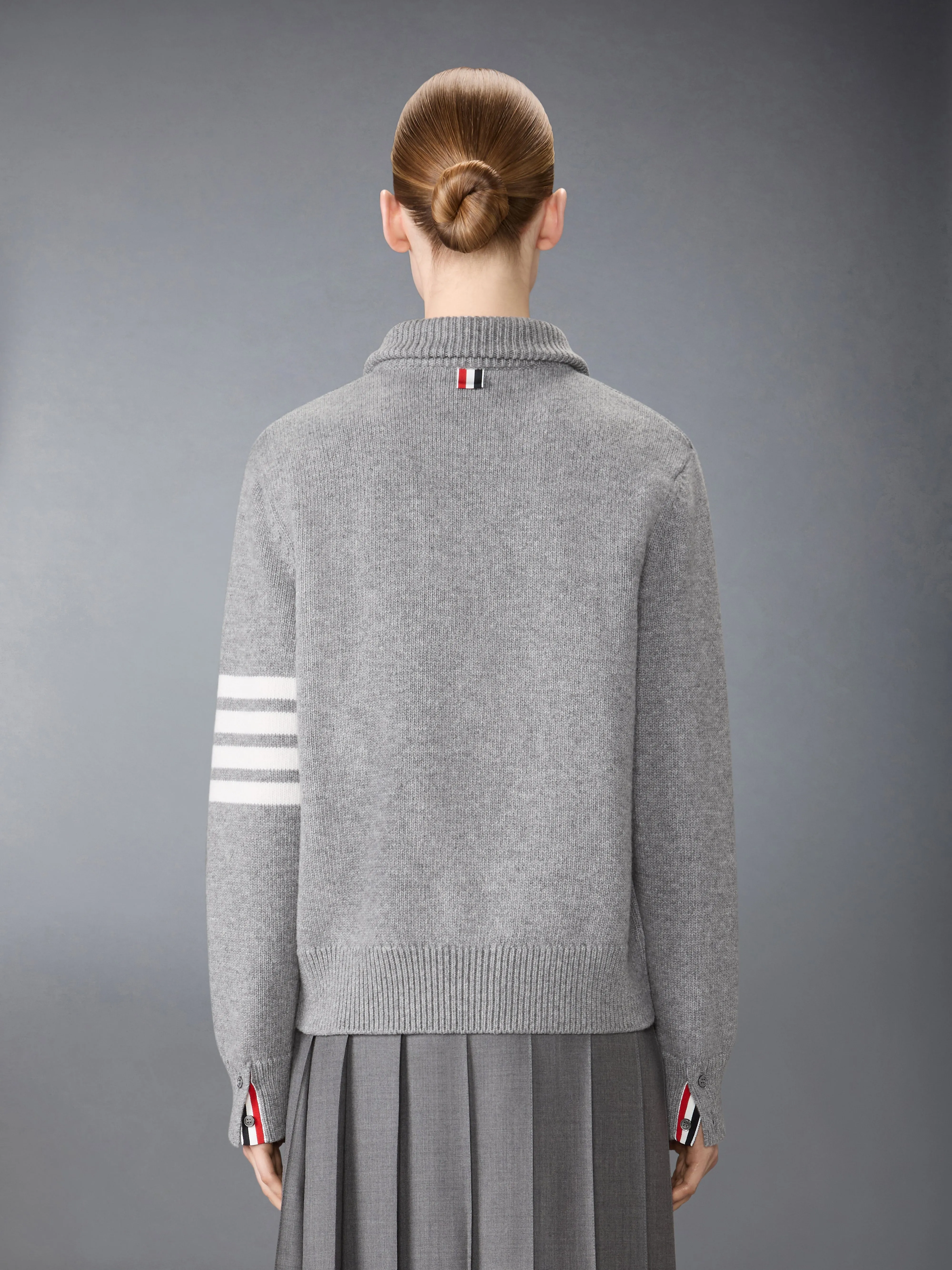 JERSEY STITCH MERINO WOOL 4-BAR PULLOVER sold by Thom Browne product image thumbnail 2