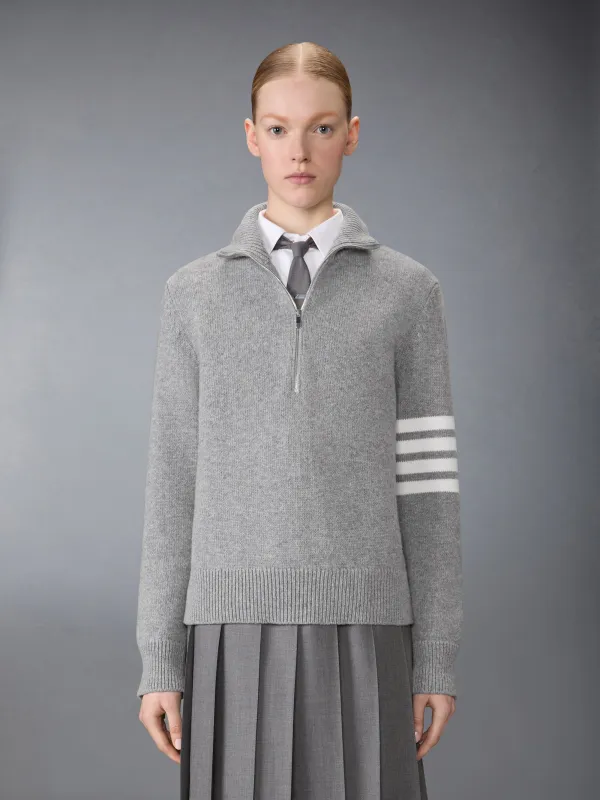 JERSEY STITCH MERINO WOOL 4-BAR PULLOVER sold by Thom Browne
