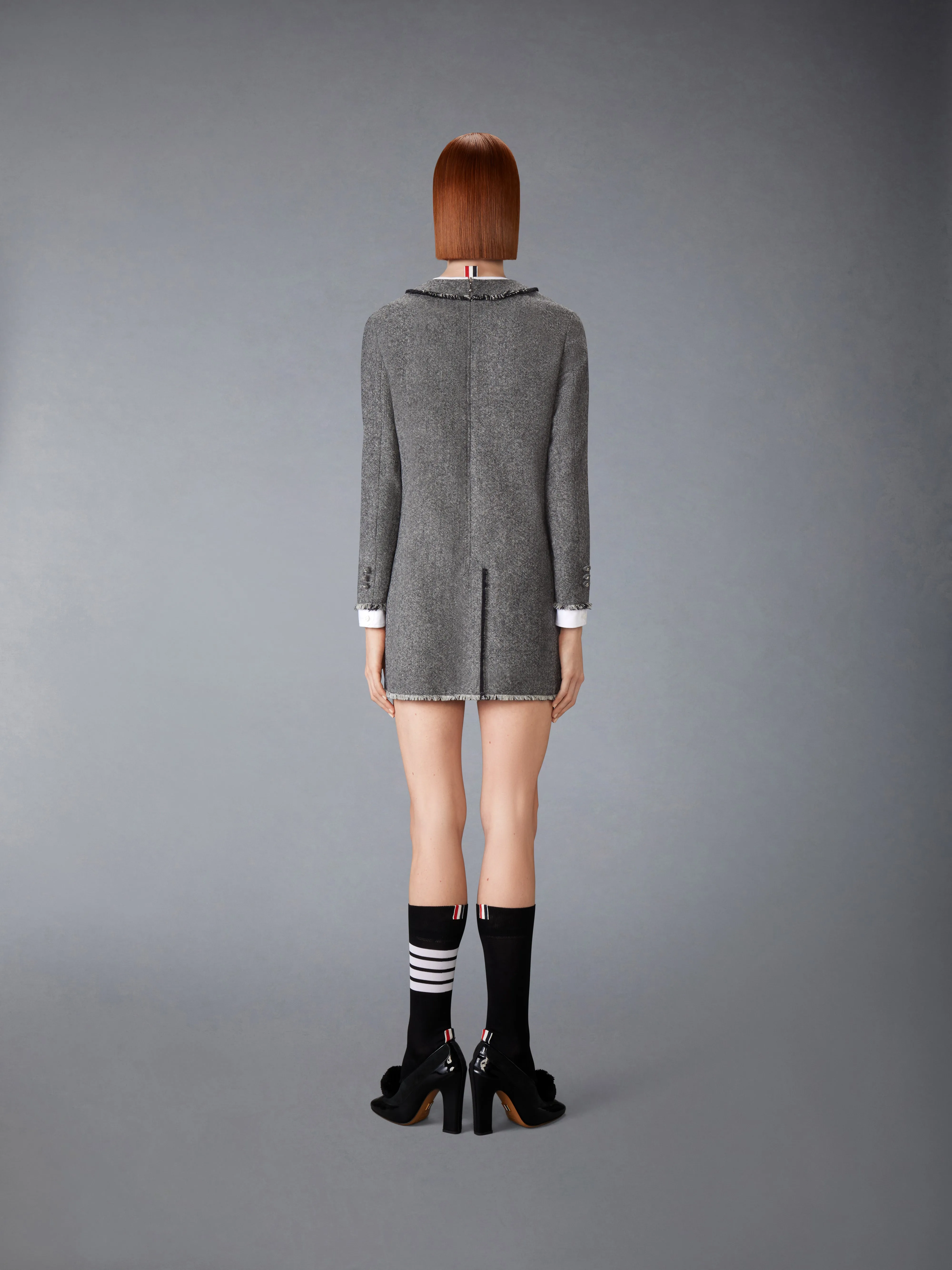 SOLID DONEGAL TWEED TROMPE L'OEIL DRESS sold by Thom Browne product image thumbnail 3