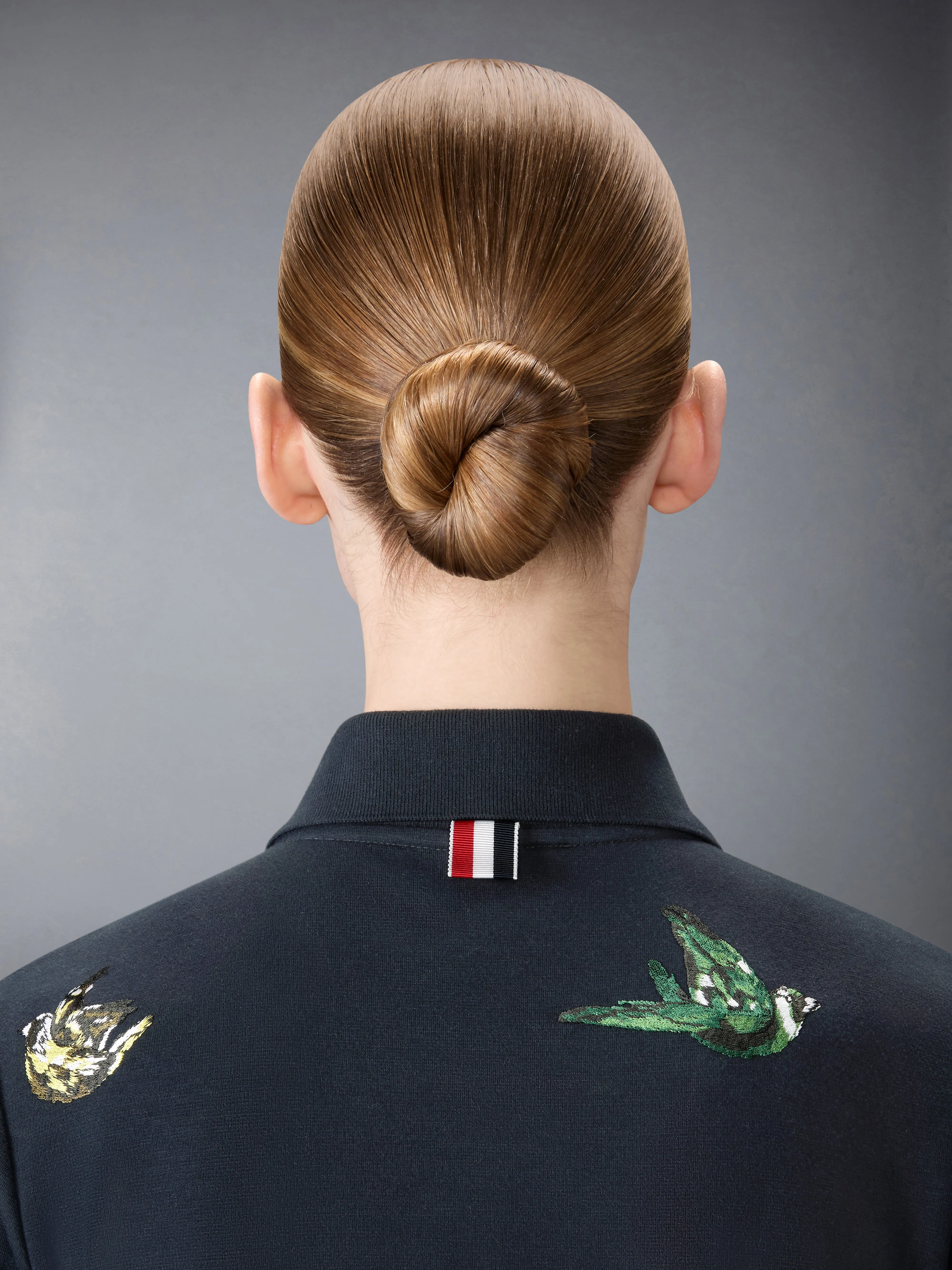 SATIN STITCH BIRD EMBROIDERY POLO sold by Thom Browne product image thumbnail 5