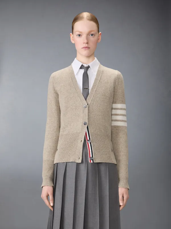 JERSEY STITCH SHETLAND WOOL 4-BAR CARDIGAN sold by Thom Browne