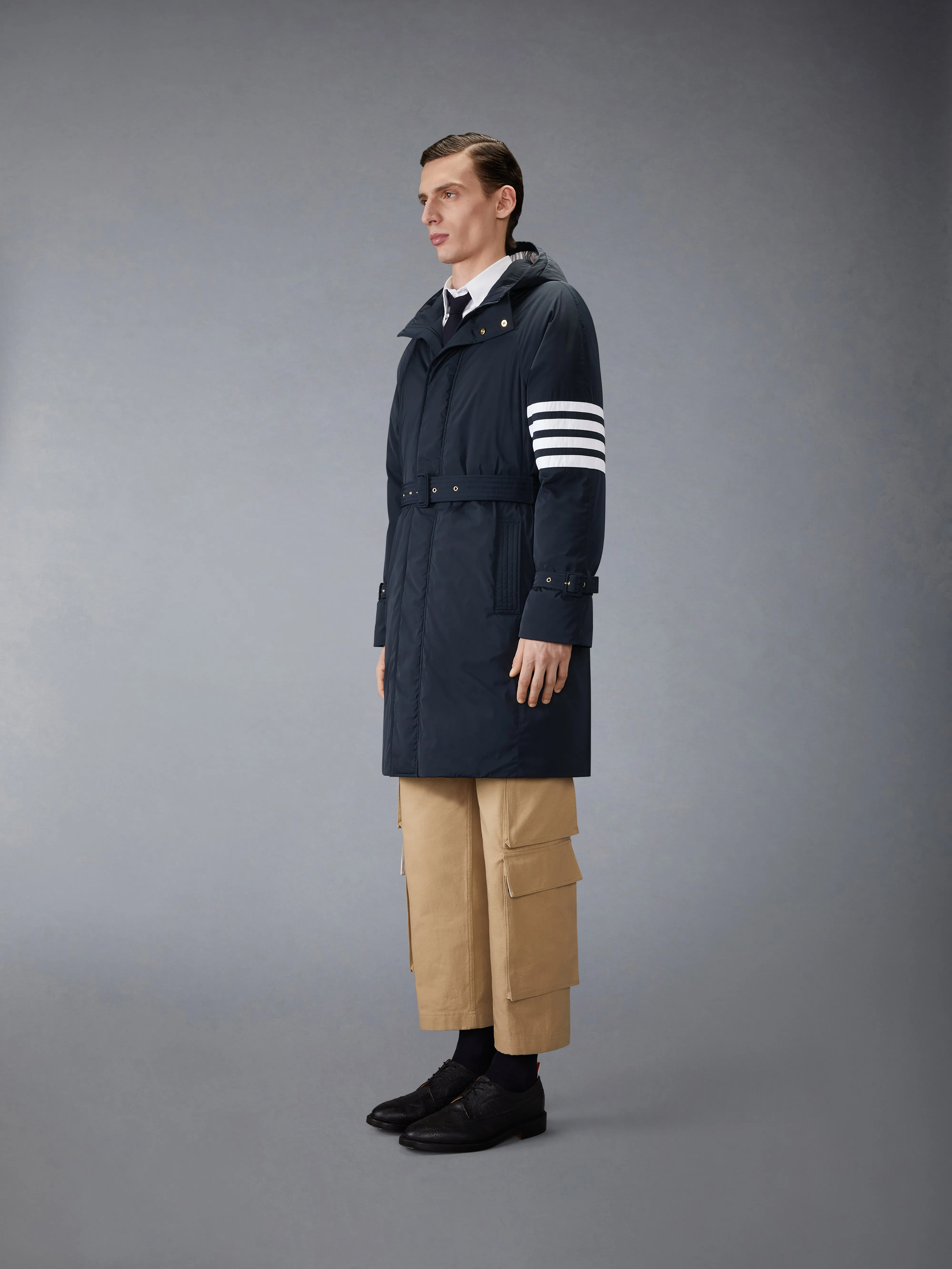POLY TWILL 4-BAR DOWN FILLED PARKA sold by Thom Browne product image thumbnail 3