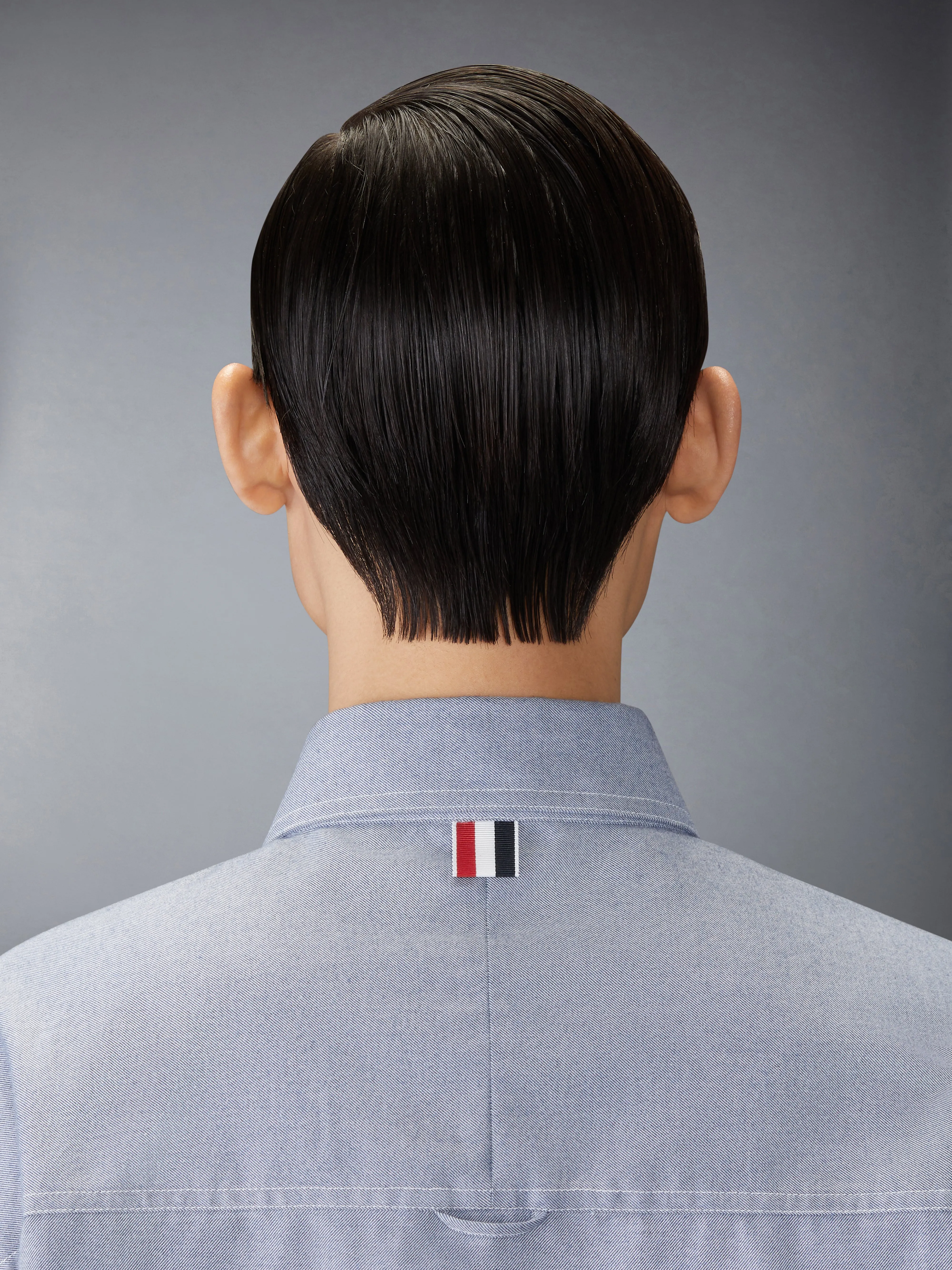 WOVEN FLANNEL 4-BAR OVERSIZED SHIRT sold by Thom Browne product image thumbnail 5