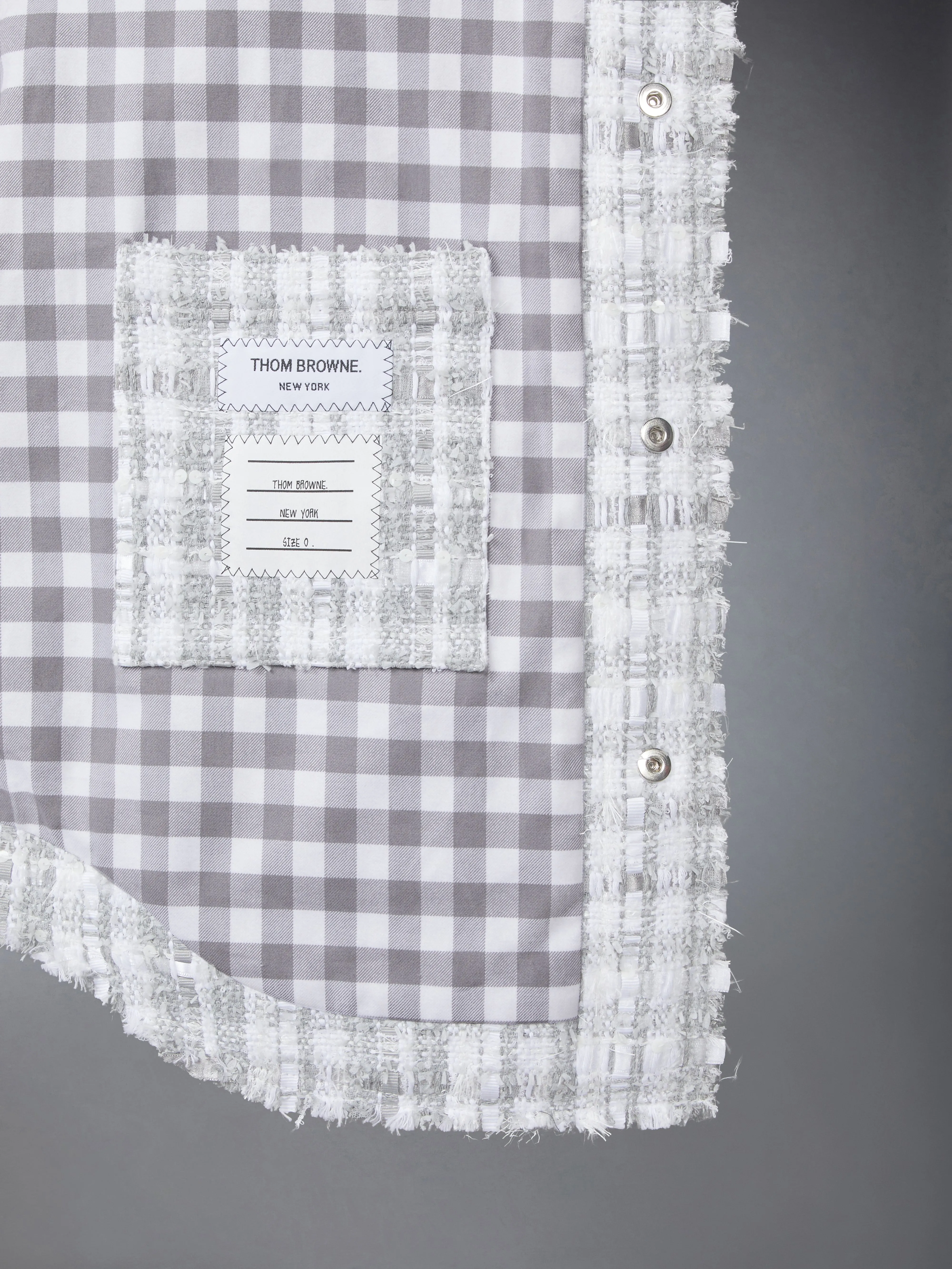 GINGHAM TWEED UTILITY JACKET sold by Thom Browne product image thumbnail 5