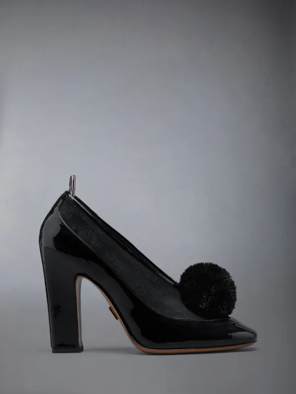 CALF SUEDE POM POM OPERA PUMP 90MM sold by Thom Browne