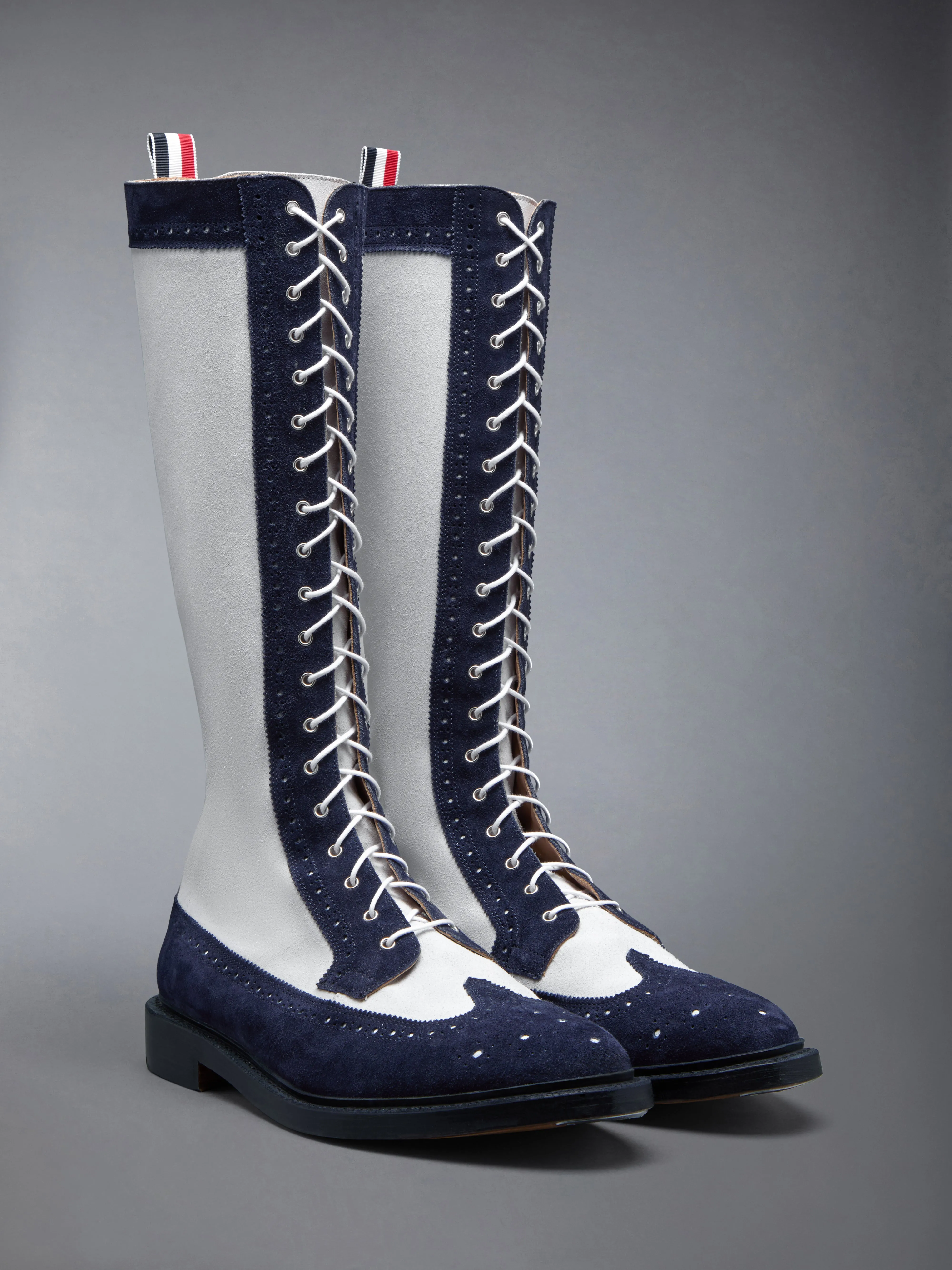 CALF SUEDE KNEE HIGH LONGWING BOOT sold by Thom Browne product image thumbnail 2