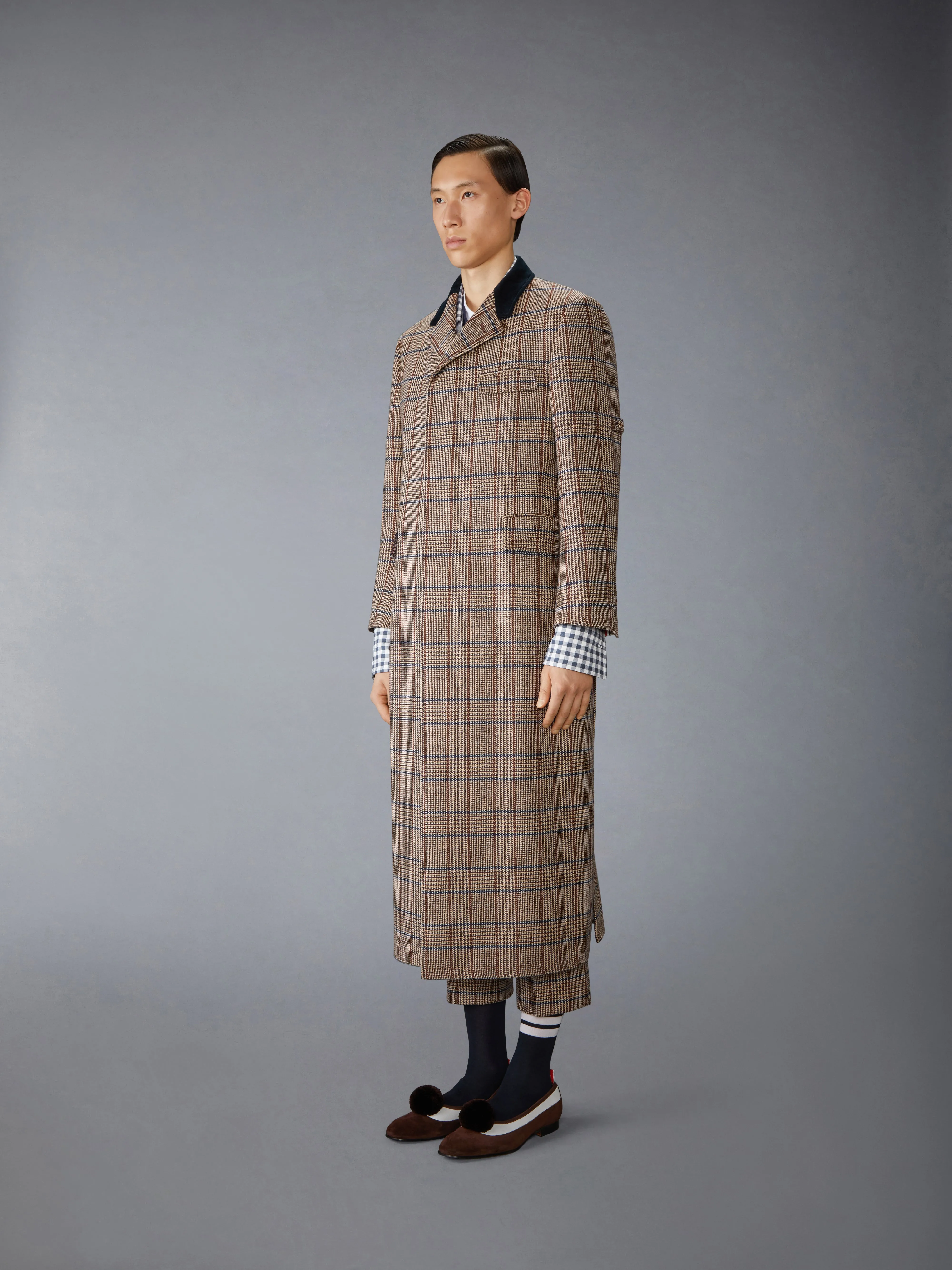 HUNTING TWEED CHESTERFIELD COAT sold by Thom Browne product image thumbnail 2