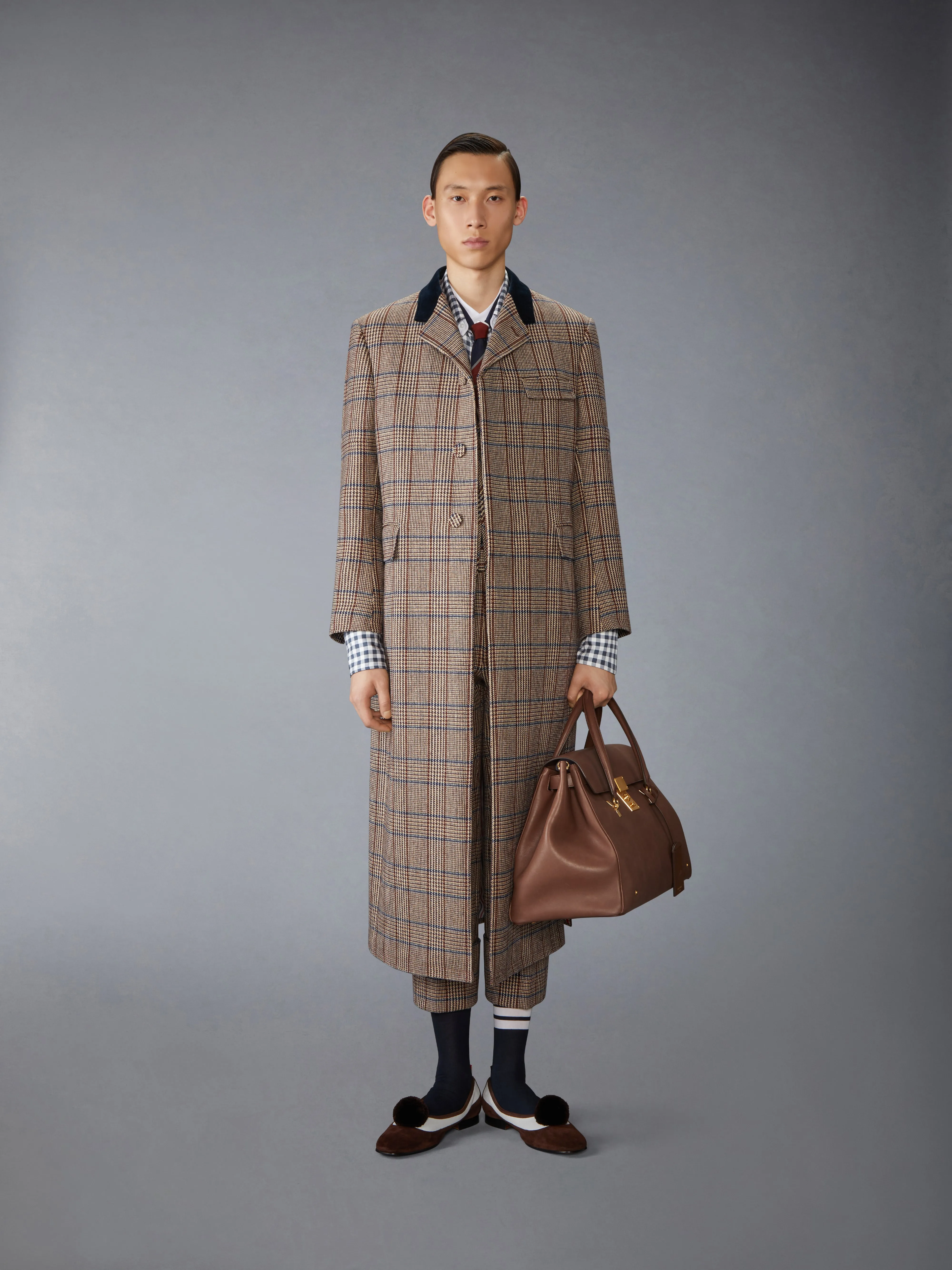 HUNTING TWEED CHESTERFIELD COAT sold by Thom Browne product image thumbnail 4