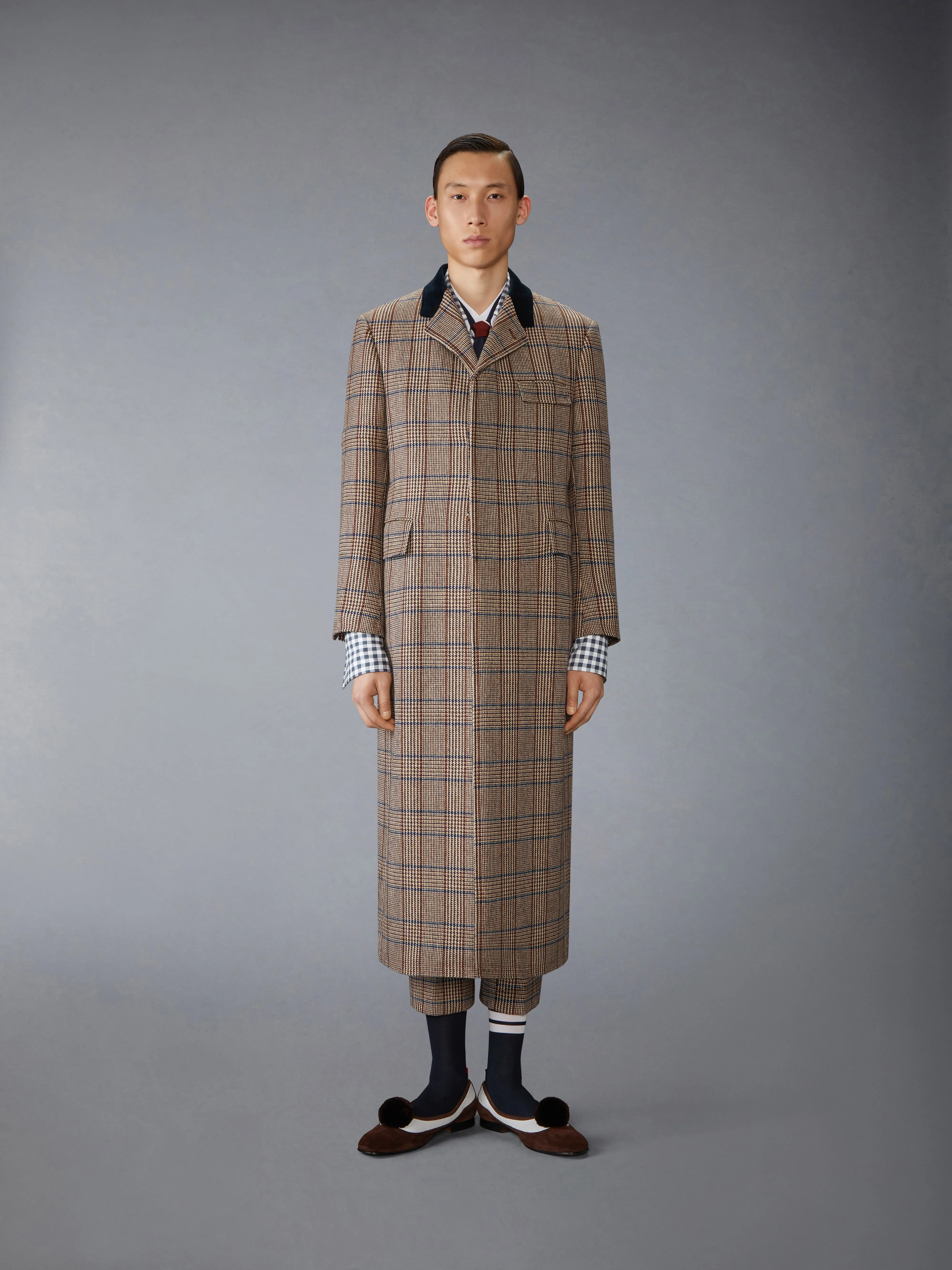 HUNTING TWEED CHESTERFIELD COAT sold by Thom Browne