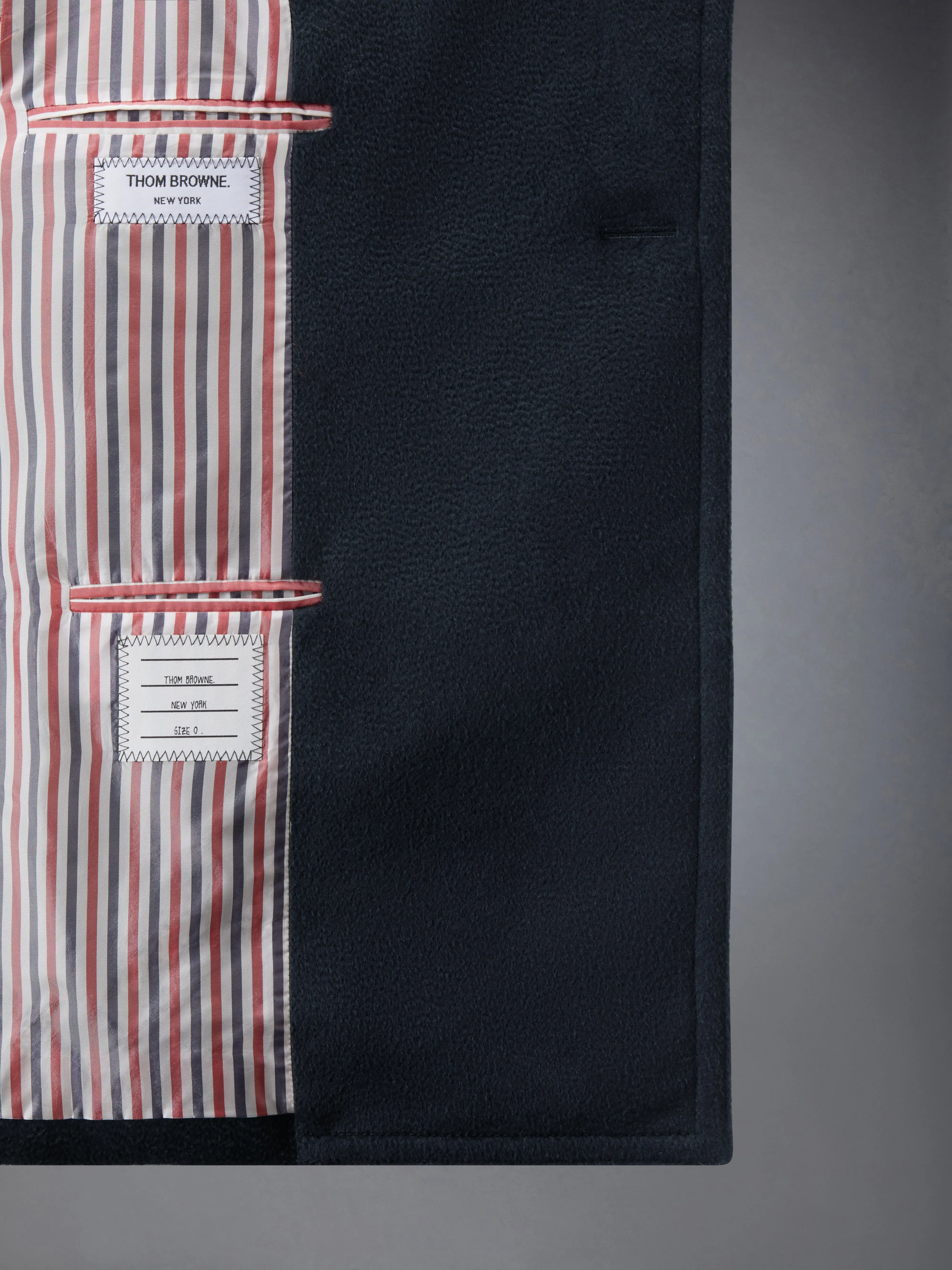 ZIBERLINE FINISH CASHMERE OVERSIZED PEACOAT sold by Thom Browne product image thumbnail 4