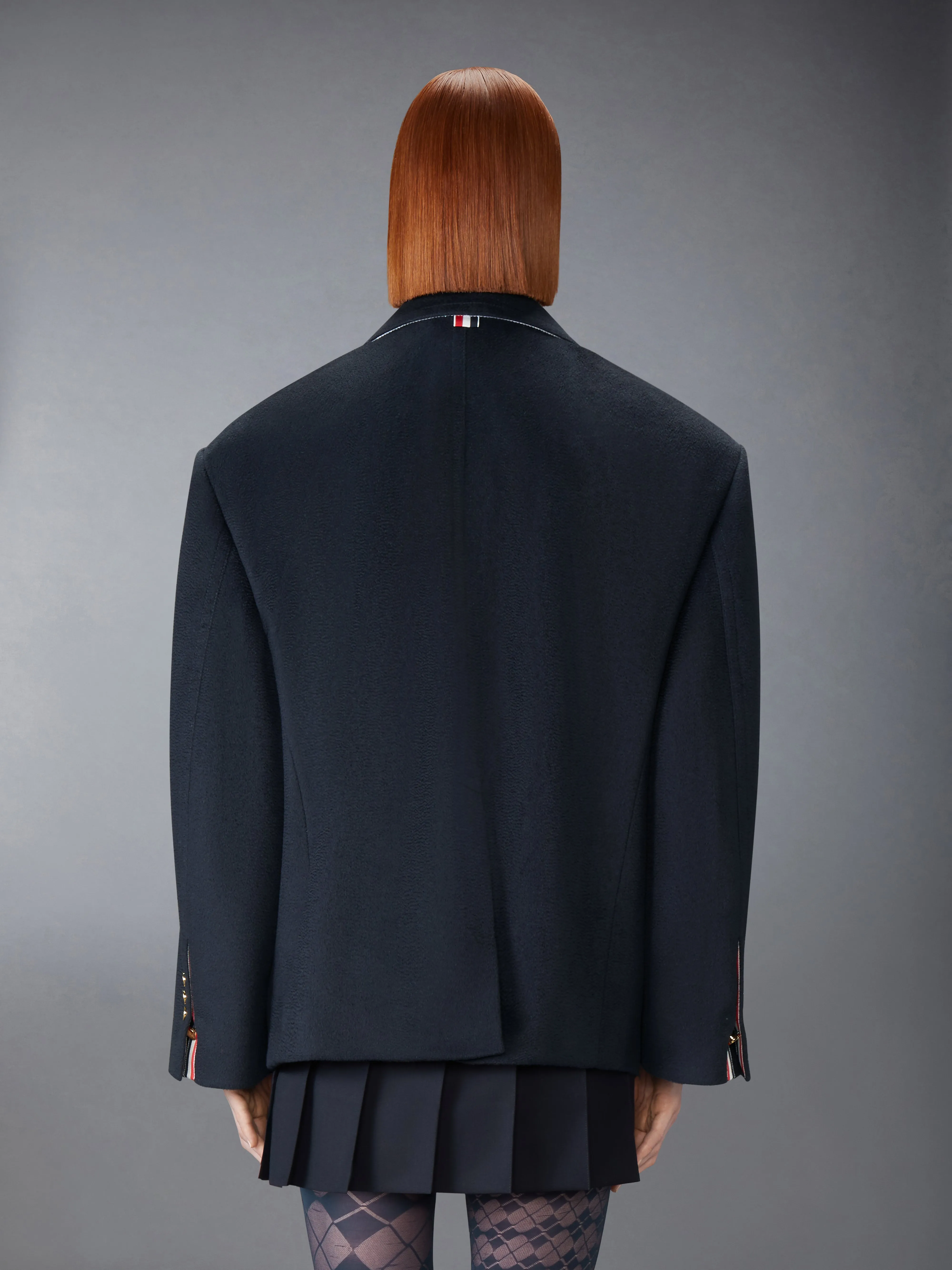 ZIBERLINE FINISH CASHMERE OVERSIZED PEACOAT sold by Thom Browne product image thumbnail 2
