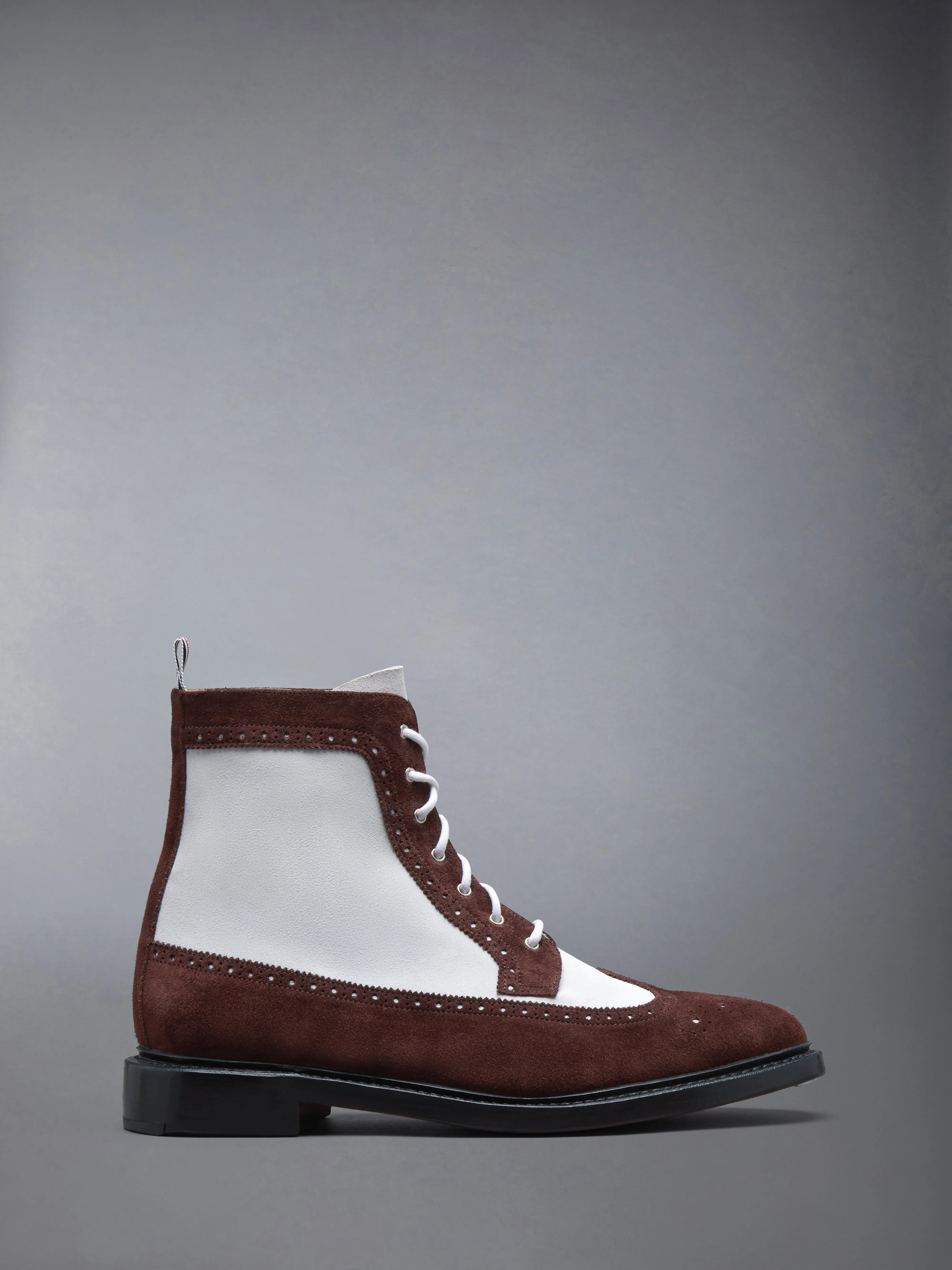 CALF SUEDE LONGWING BOOT sold by Thom Browne
