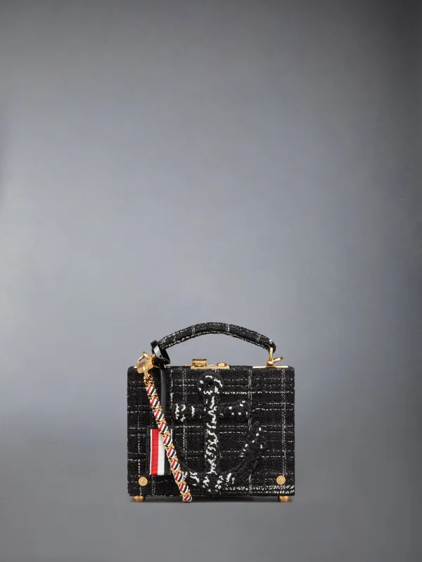 PLAID RIBBON TWEED MICRO ATTACHE CASE sold by Thom Browne