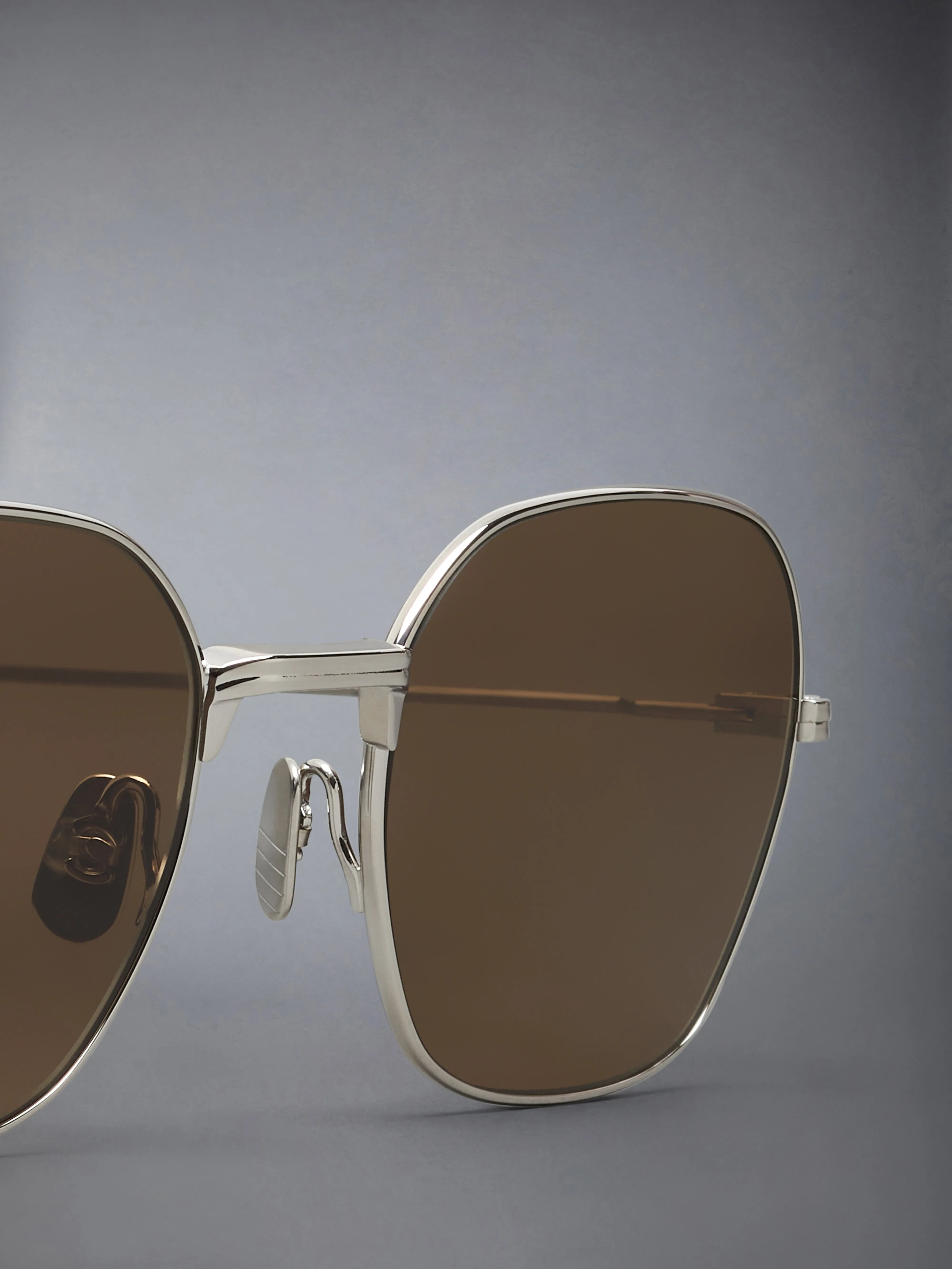 TITANIUM RECTANGULAR SUNGLASSES sold by Thom Browne product image thumbnail 3