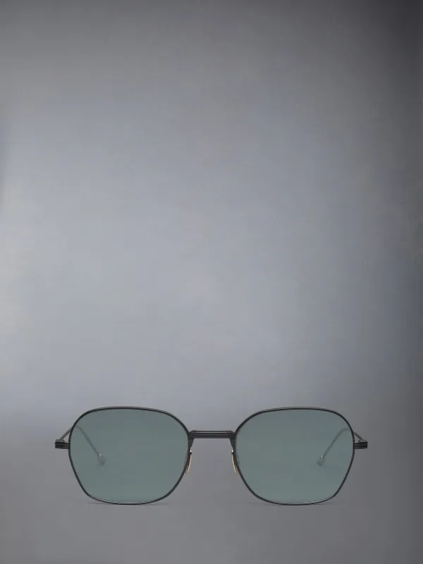 TITANIUM RECTANGULAR SUNGLASSES sold by Thom Browne