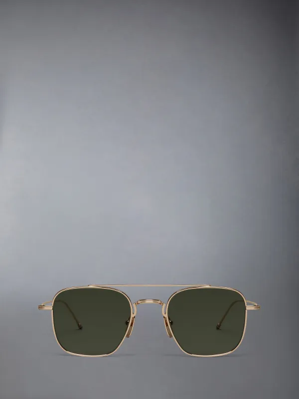 TITANIUM SQUARED AVIATOR SUNGLASSES sold by Thom Browne