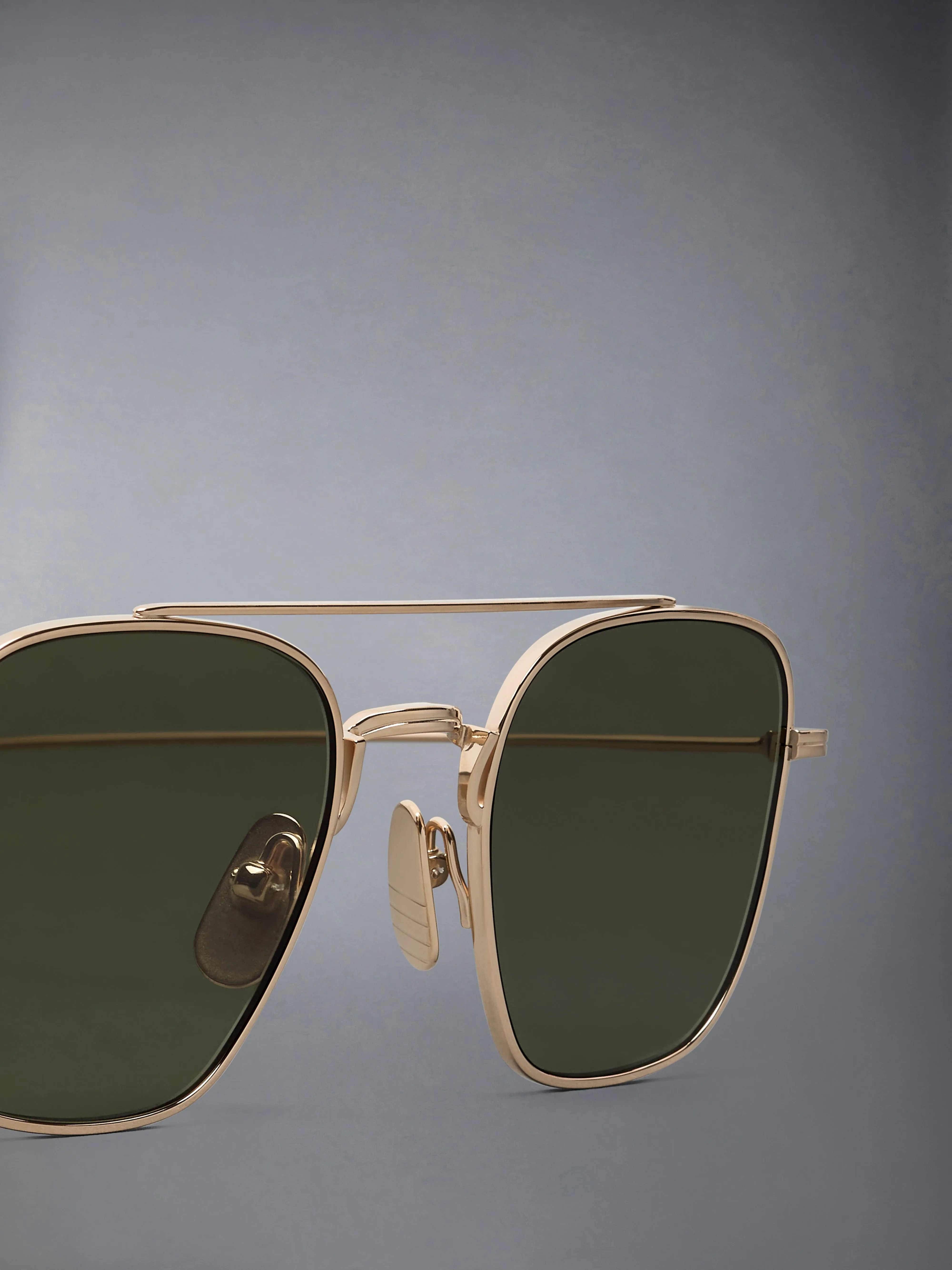TITANIUM SQUARED AVIATOR SUNGLASSES sold by Thom Browne product image thumbnail 3