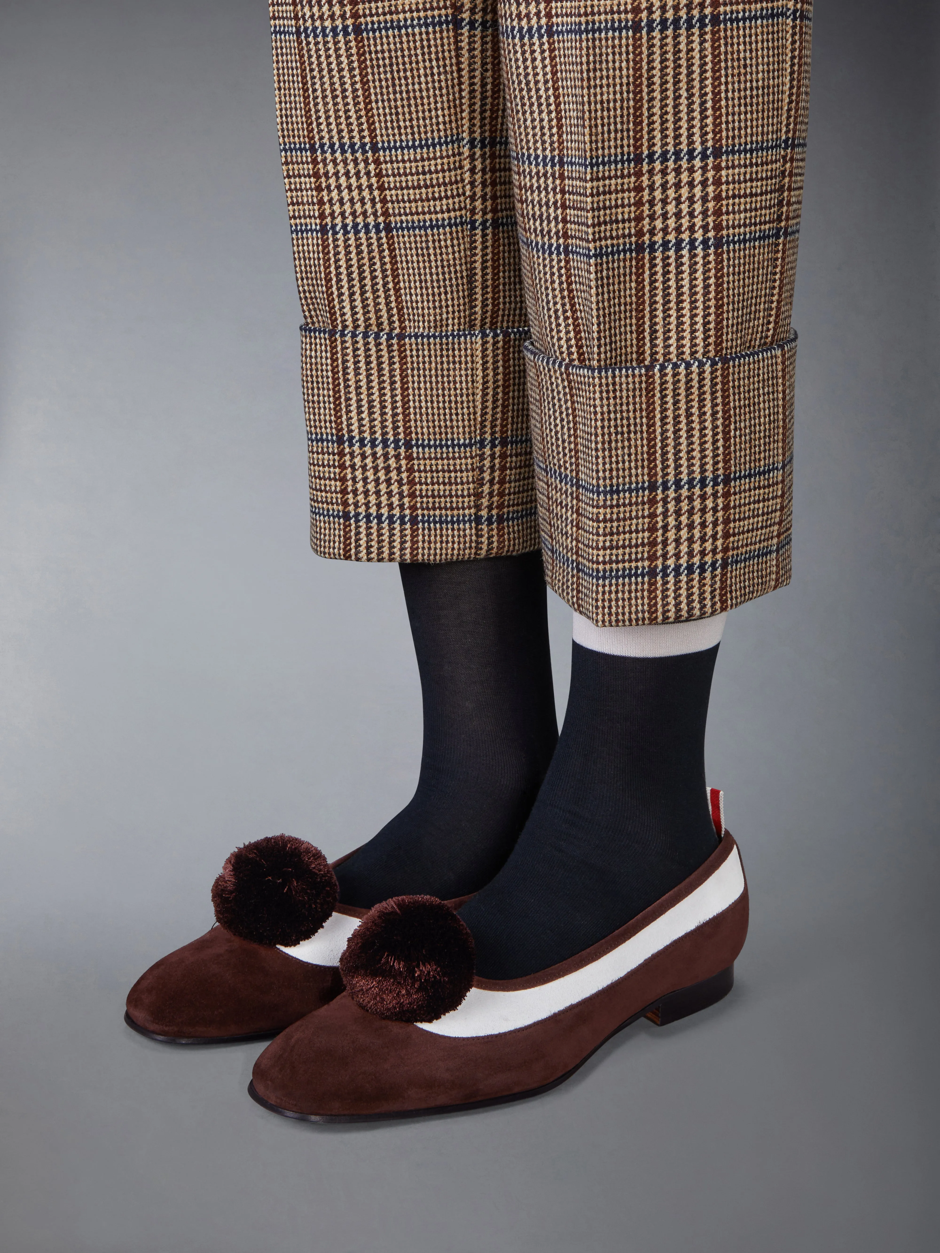 CALF SUEDE POM POM OPERA SPECTATOR BALLERINA sold by Thom Browne product image thumbnail 4