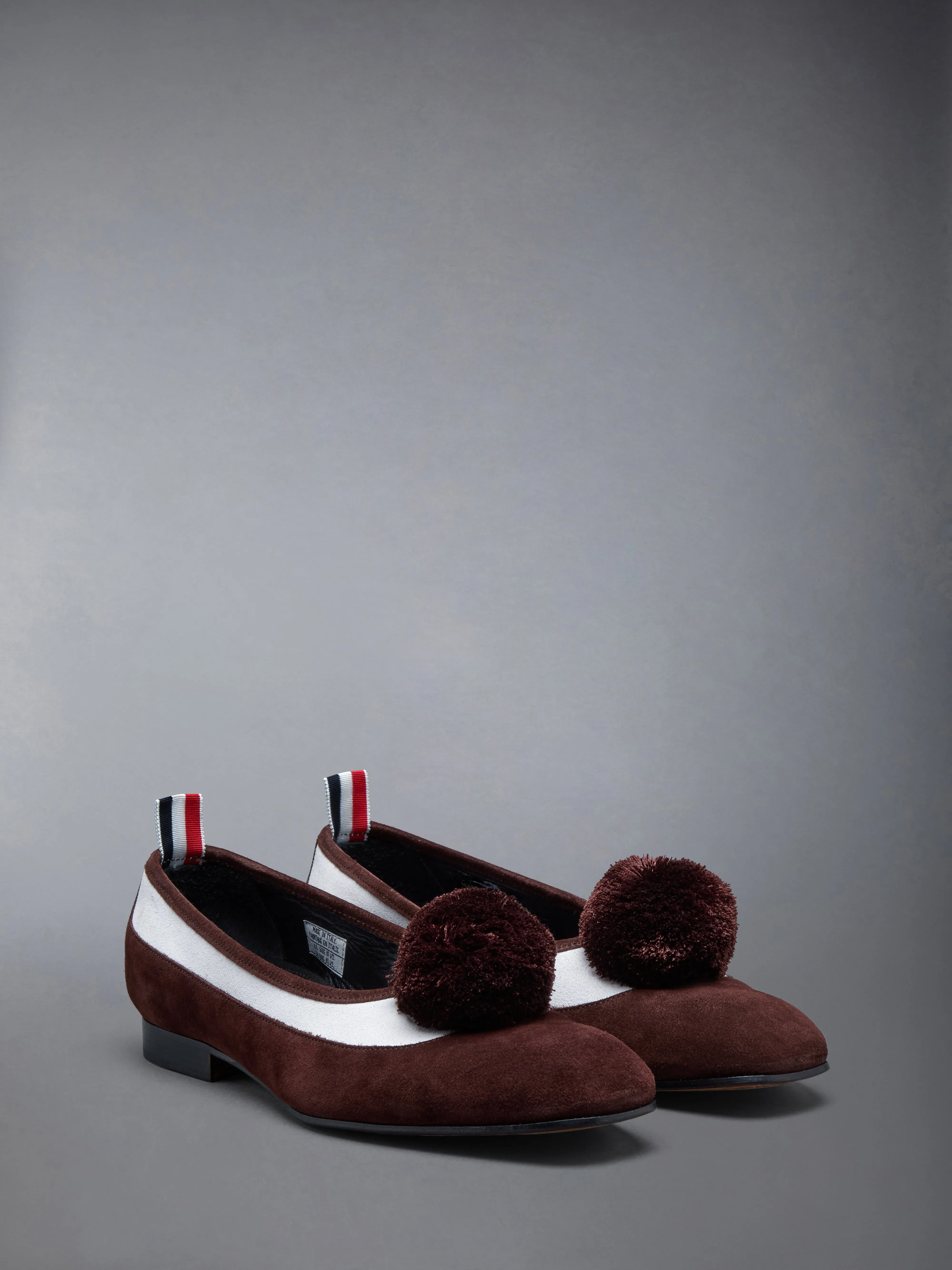 CALF SUEDE POM POM OPERA SPECTATOR BALLERINA sold by Thom Browne product image thumbnail 2