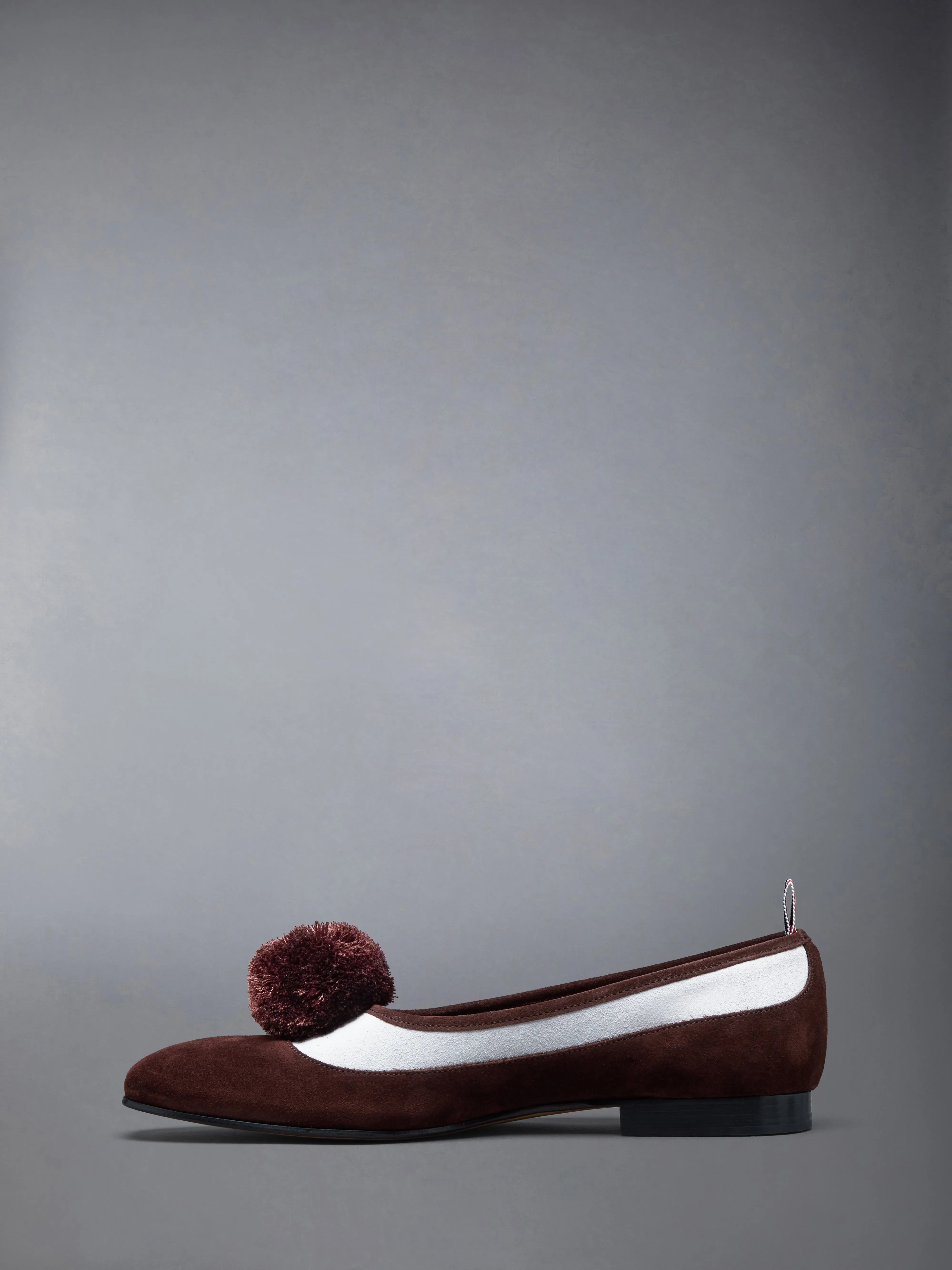 CALF SUEDE POM POM OPERA SPECTATOR BALLERINA sold by Thom Browne product image thumbnail 3