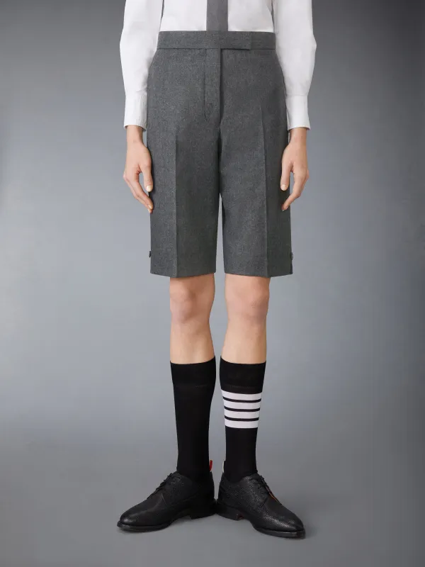 SOLID WOOL FLANNEL BERMUDA SHORT sold by Thom Browne