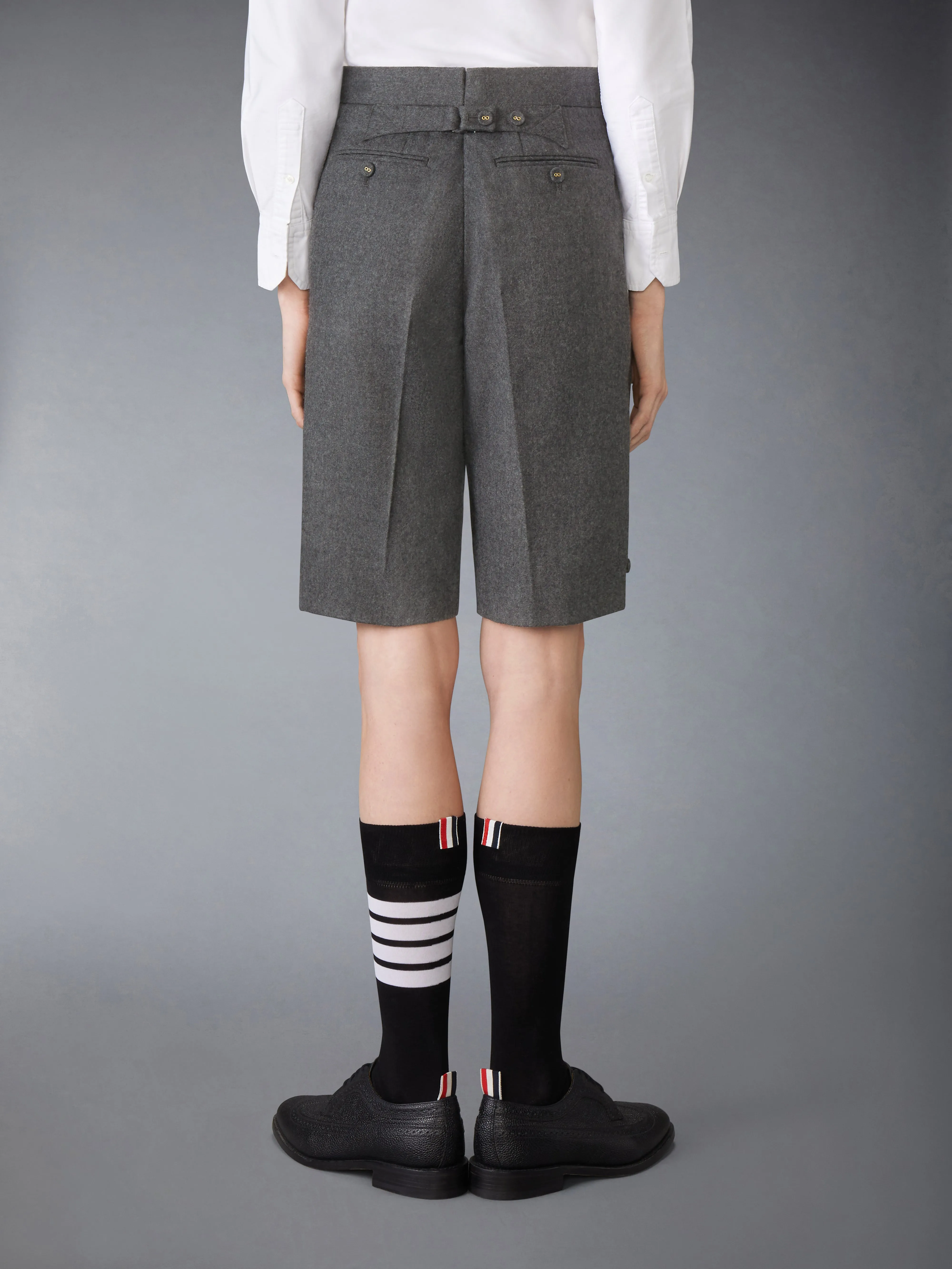 SOLID WOOL FLANNEL BERMUDA SHORT sold by Thom Browne product image thumbnail 2