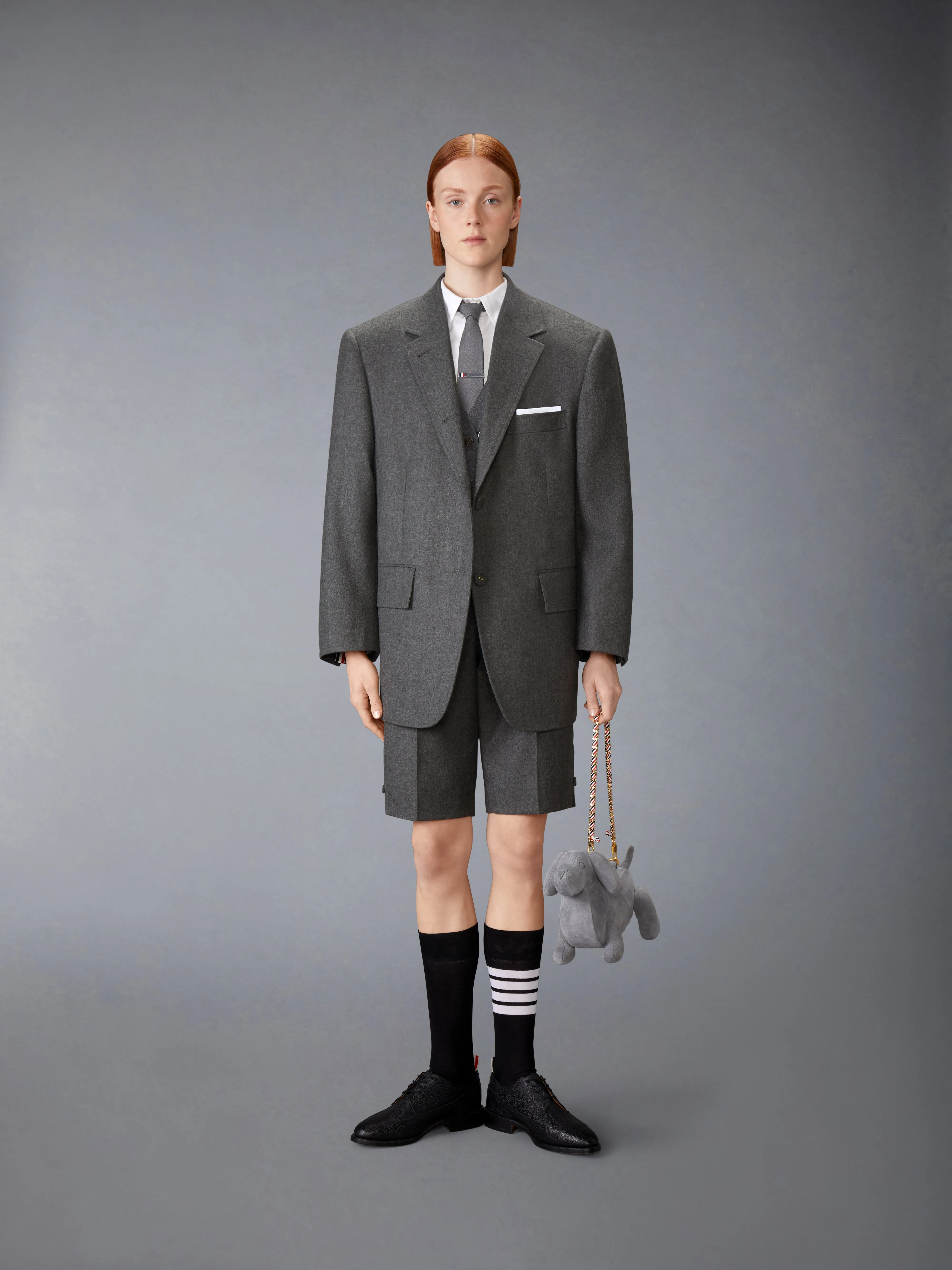 SOLID WOOL FLANNEL BERMUDA SHORT sold by Thom Browne product image thumbnail 3