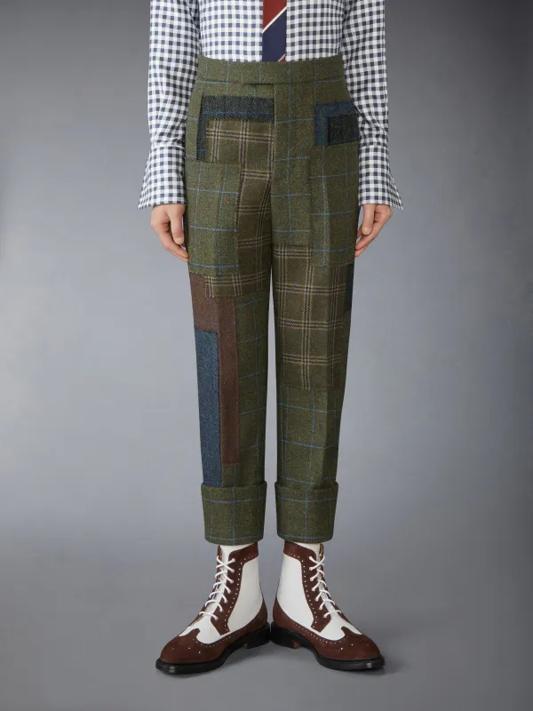 HUNTING TWEED BACKSTRAP TROUSER sold by Thom Browne