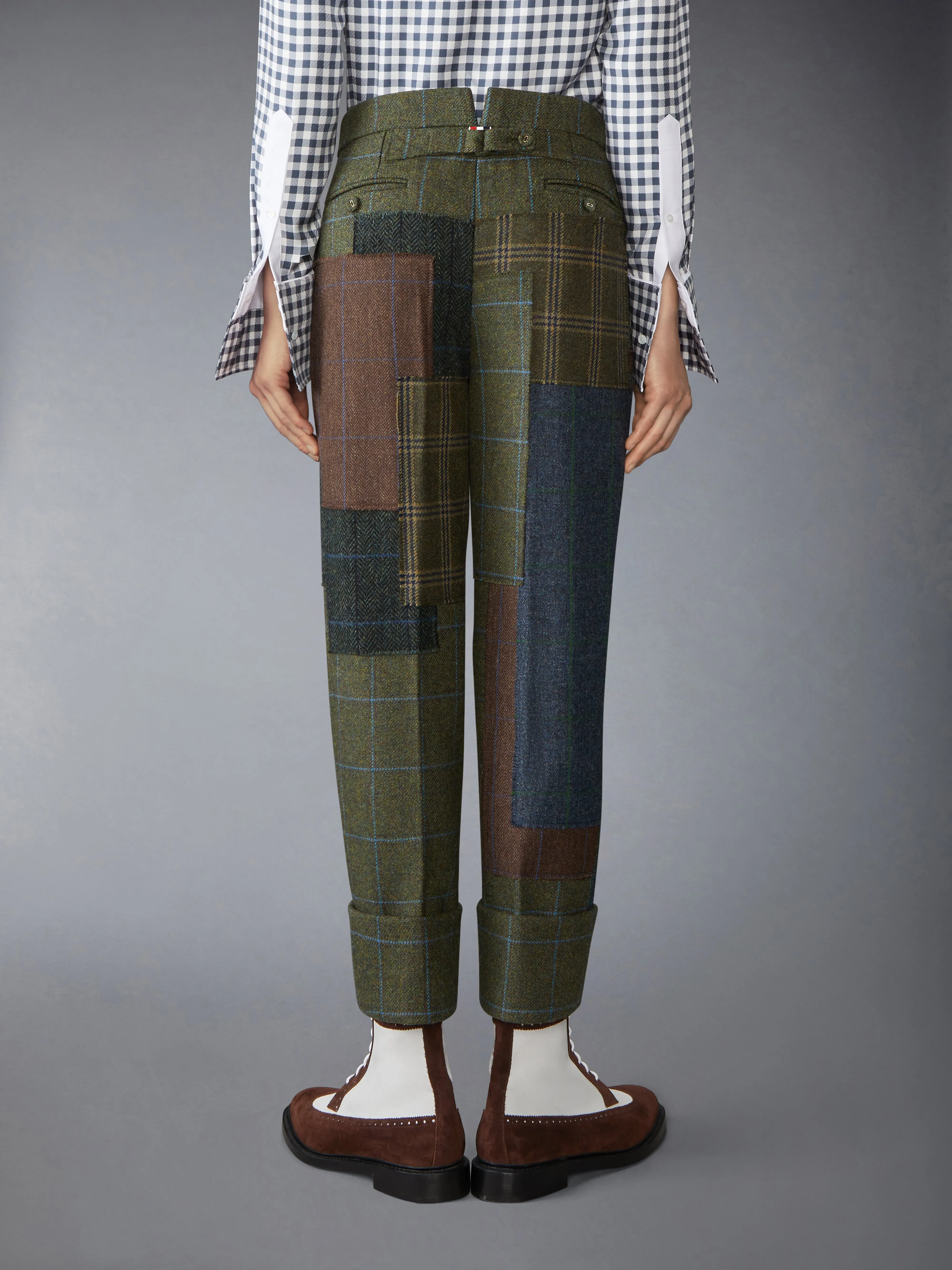 HUNTING TWEED BACKSTRAP TROUSER sold by Thom Browne product image thumbnail 2