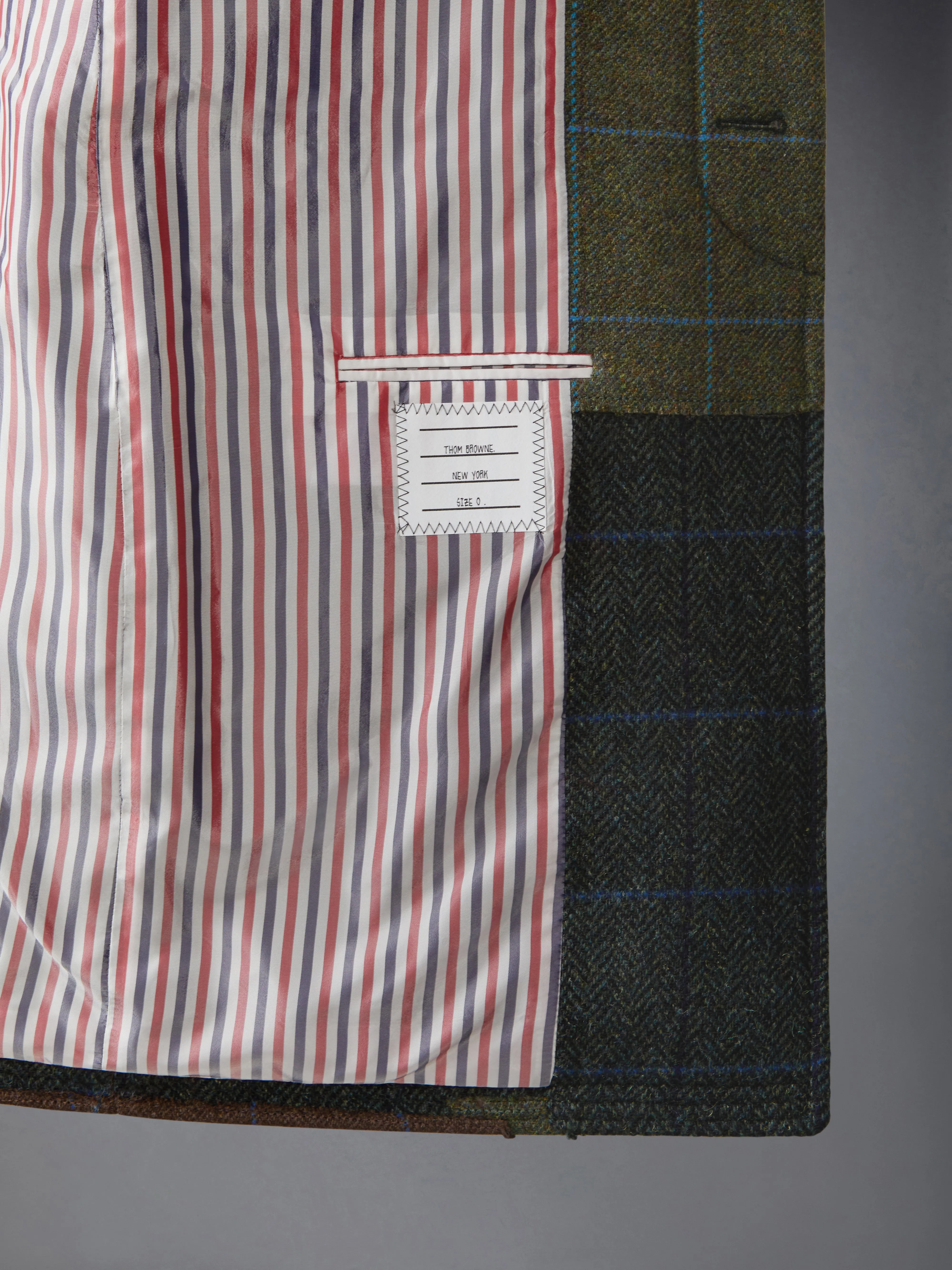 HUNTING TWEED CHESTERFIELD ARMBAND JACKET sold by Thom Browne product image thumbnail 5