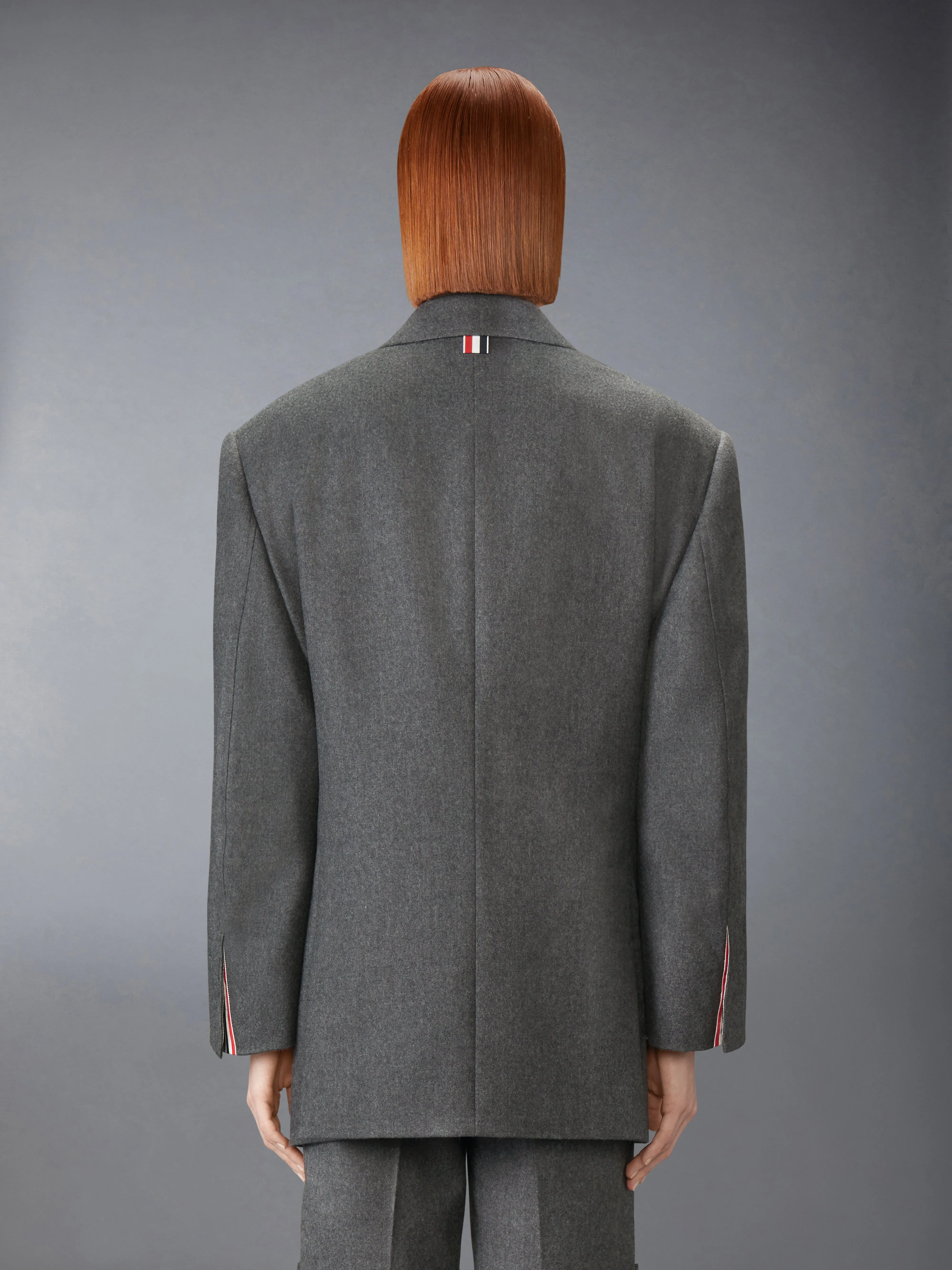 SOLID WOOL FLANNEL OVERSIZED SPORTCOAT sold by Thom Browne product image thumbnail 2