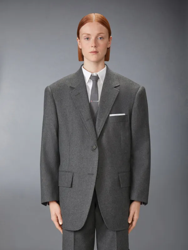 SOLID WOOL FLANNEL OVERSIZED SPORTCOAT sold by Thom Browne