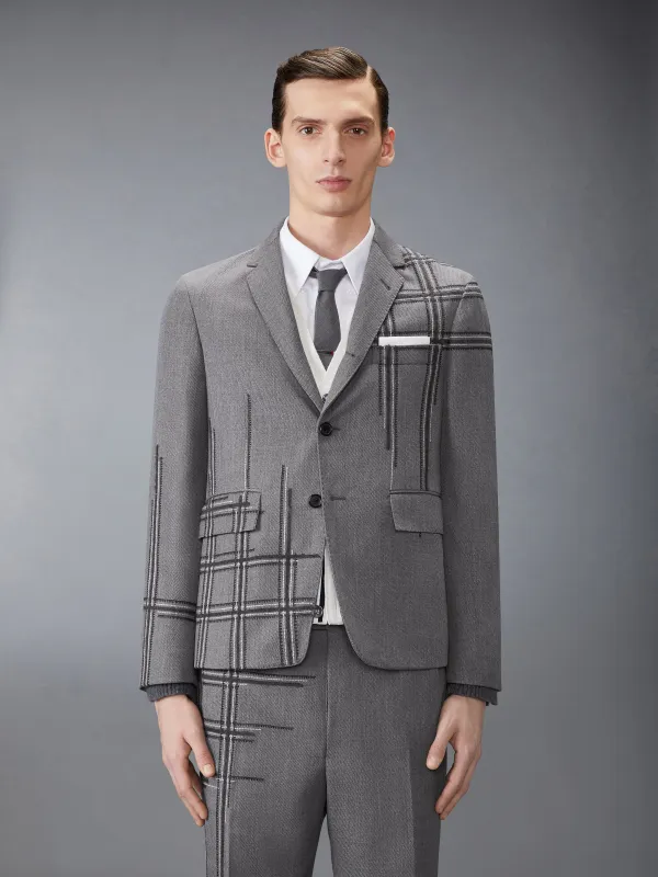 UNCONSTRUCTED WOOL SCHOOL UNIFORM SPORTCOAT sold by Thom Browne