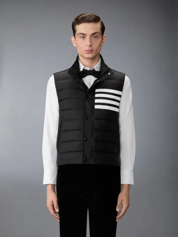 SHINY RIPSTOP LIGHTWEIGHT DOWN FILLED 4-BAR VEST sold by Thom Browne