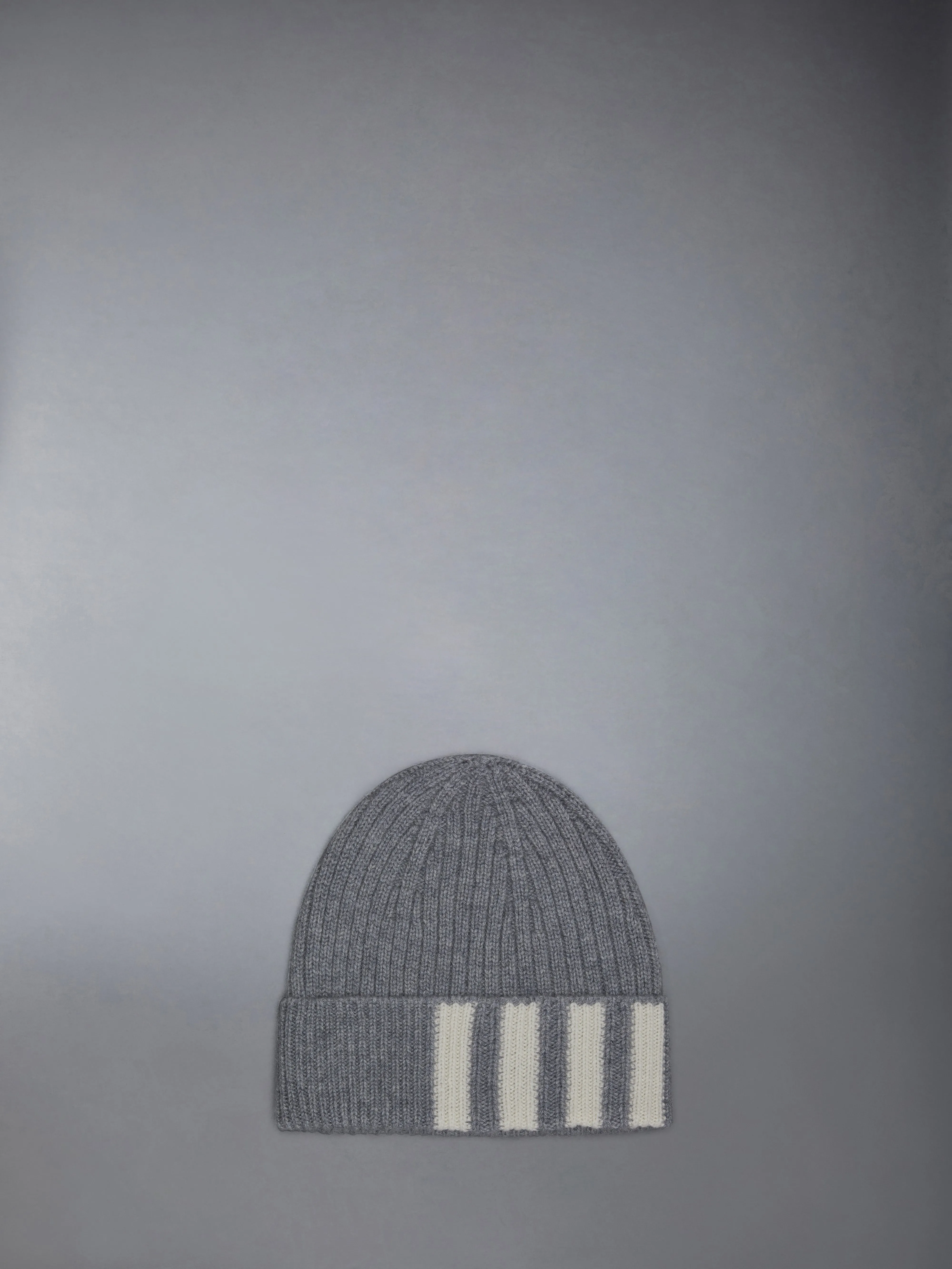 CASHMERE 4-BAR CUFF BEANIE sold by Thom Browne