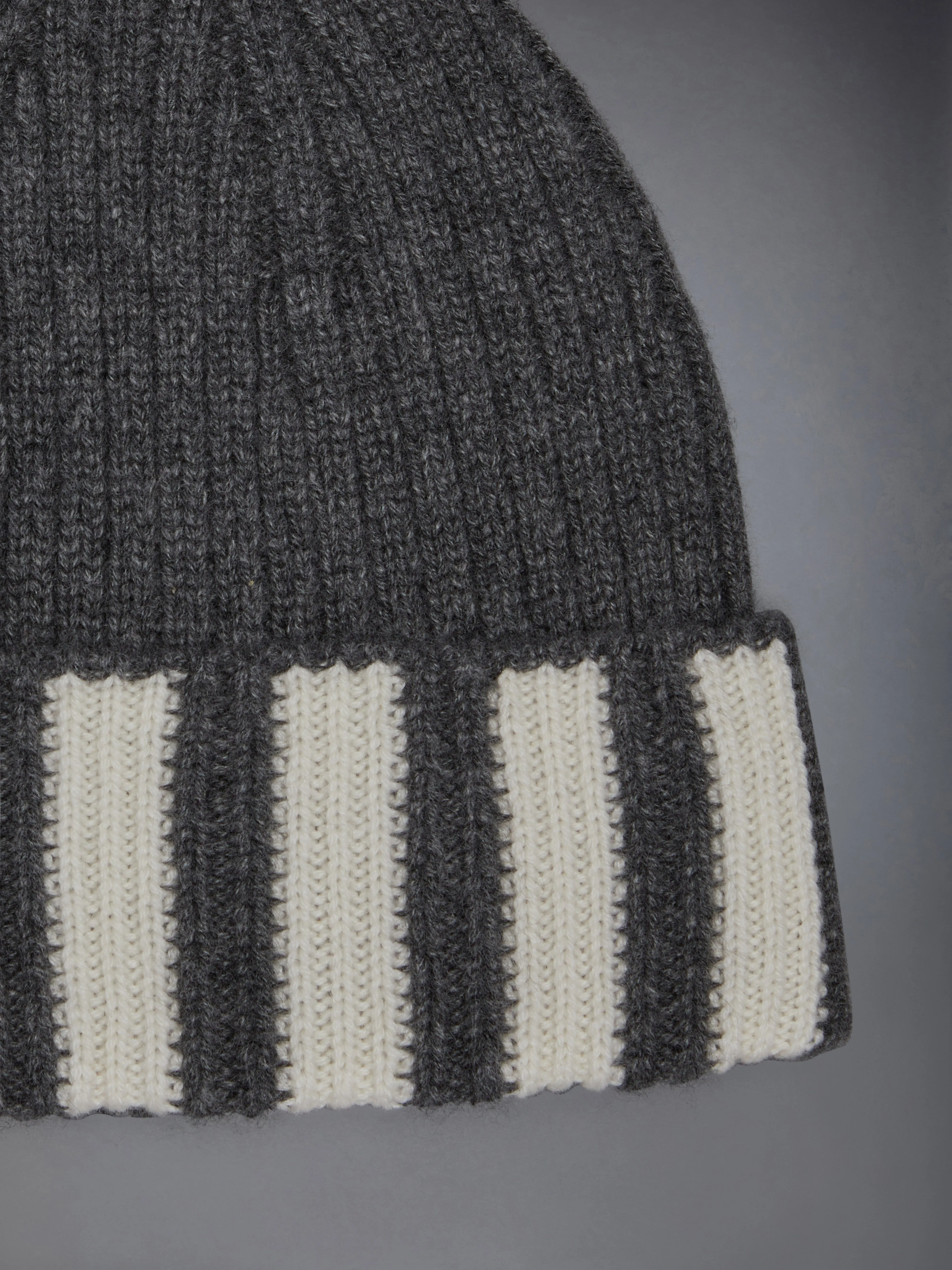 CASHMERE 4-BAR CUFF BEANIE sold by Thom Browne product image thumbnail 3