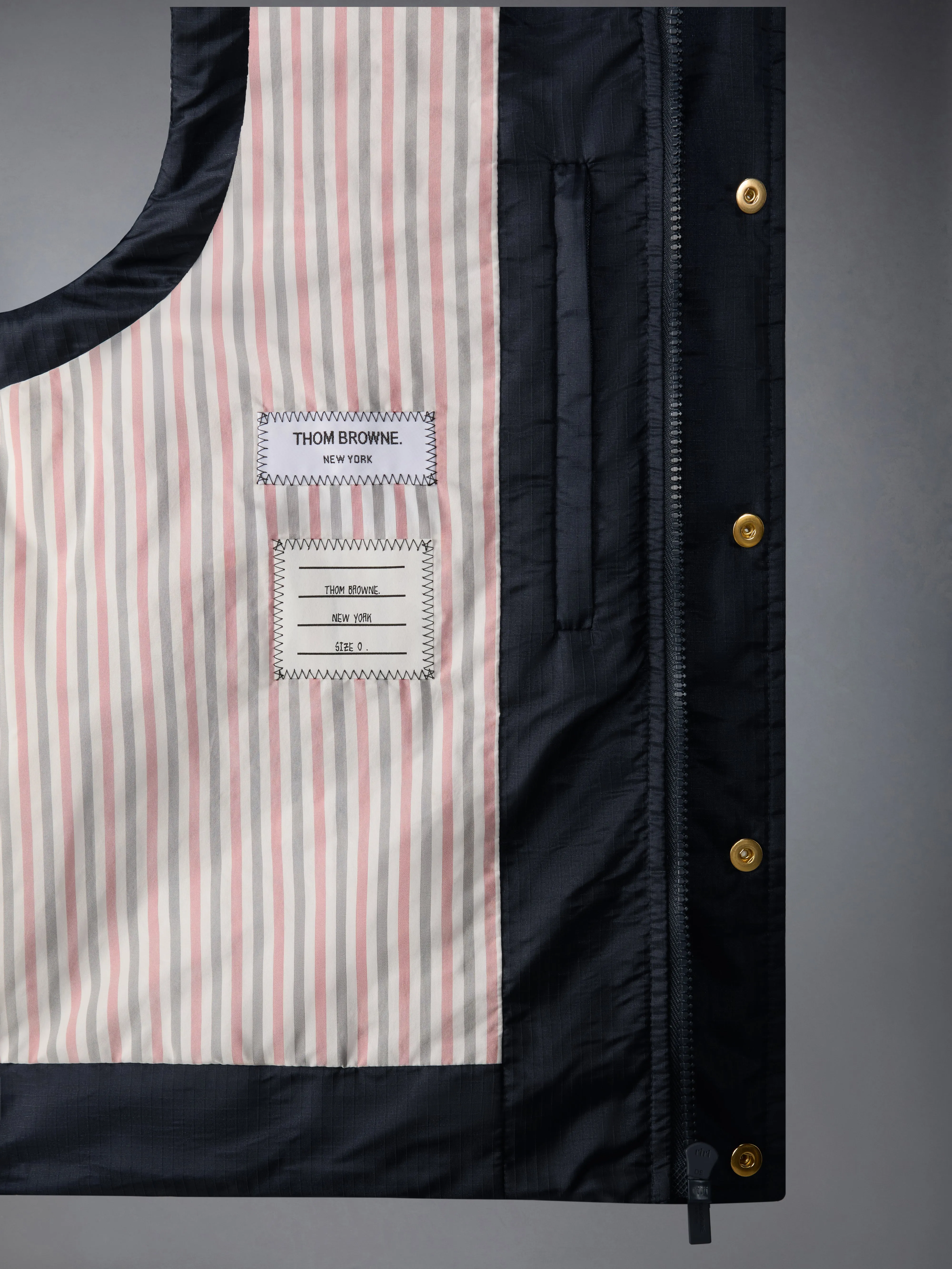 SHINY RIPSTOP LIGHTWEIGHT DOWN FILLED 4-BAR VEST sold by Thom Browne product image thumbnail 4