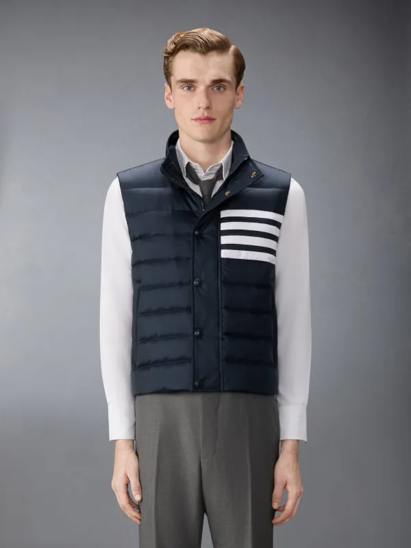 SHINY RIPSTOP LIGHTWEIGHT DOWN FILLED 4-BAR VEST sold by Thom Browne