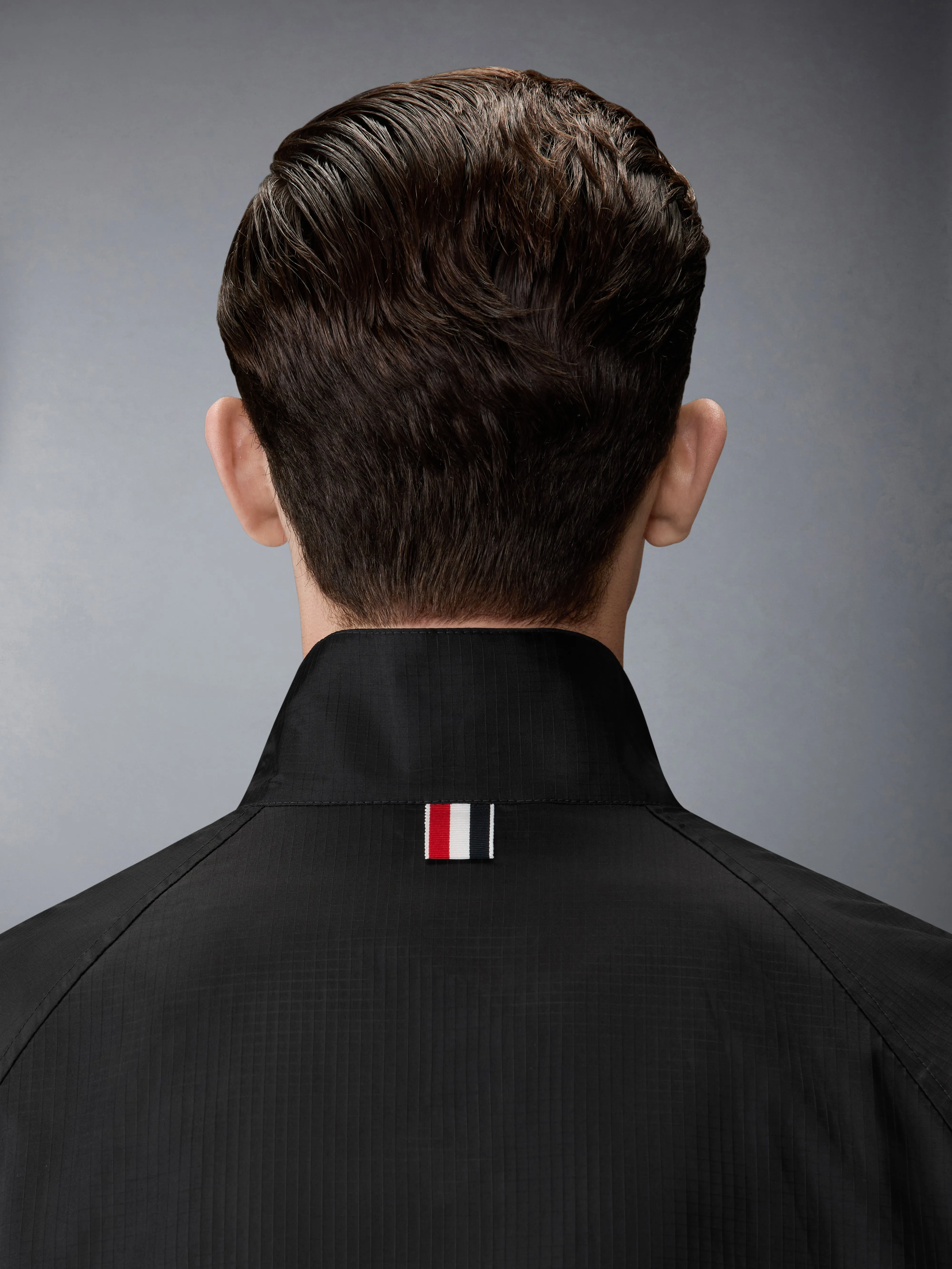 SHINY RIPSTOP RAGLAN 4-BAR TRACK JACKET sold by Thom Browne product image thumbnail 4