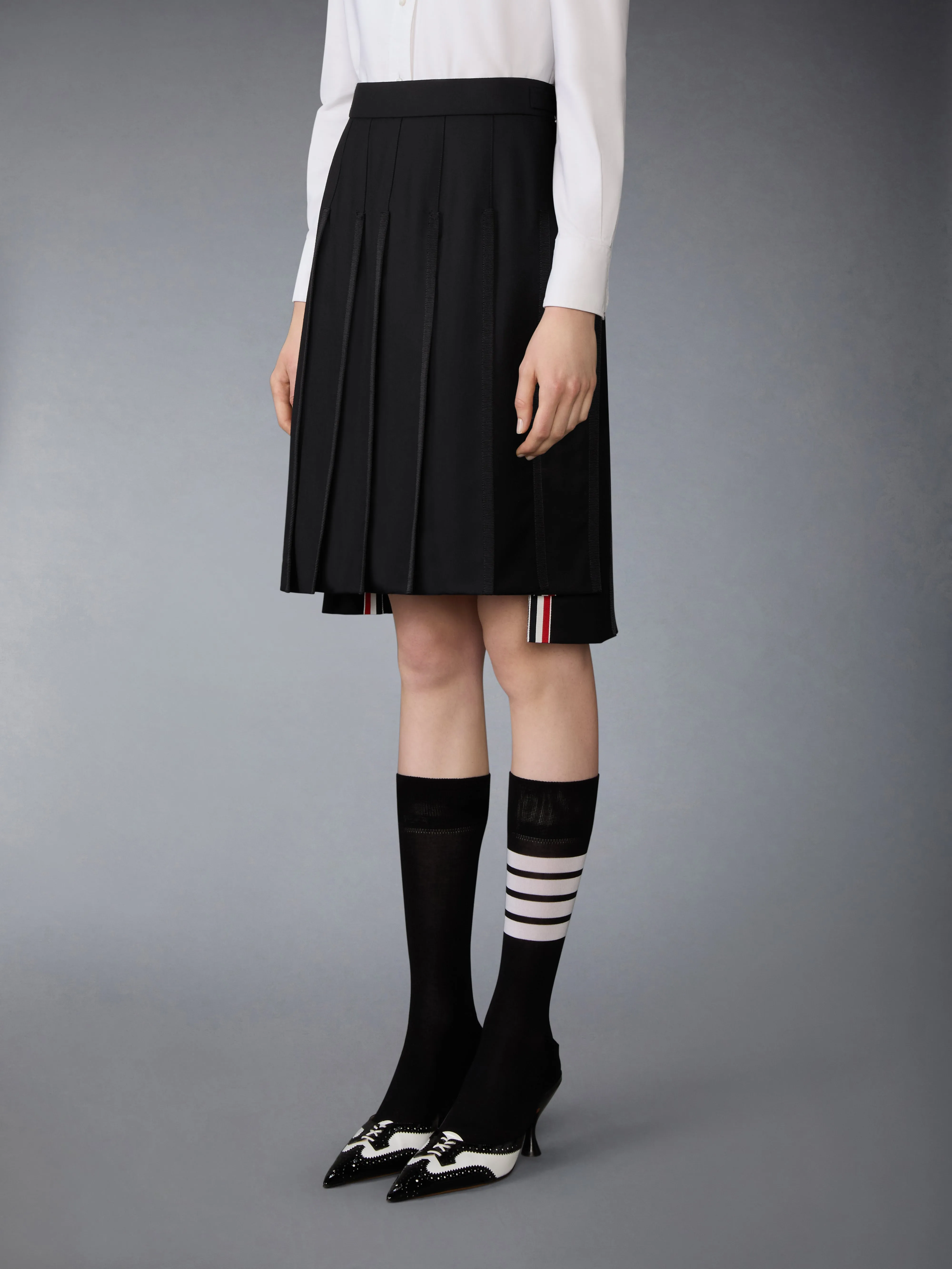 SUPER 120'S TWILL PLEATED SKIRT sold by Thom Browne product image thumbnail 3