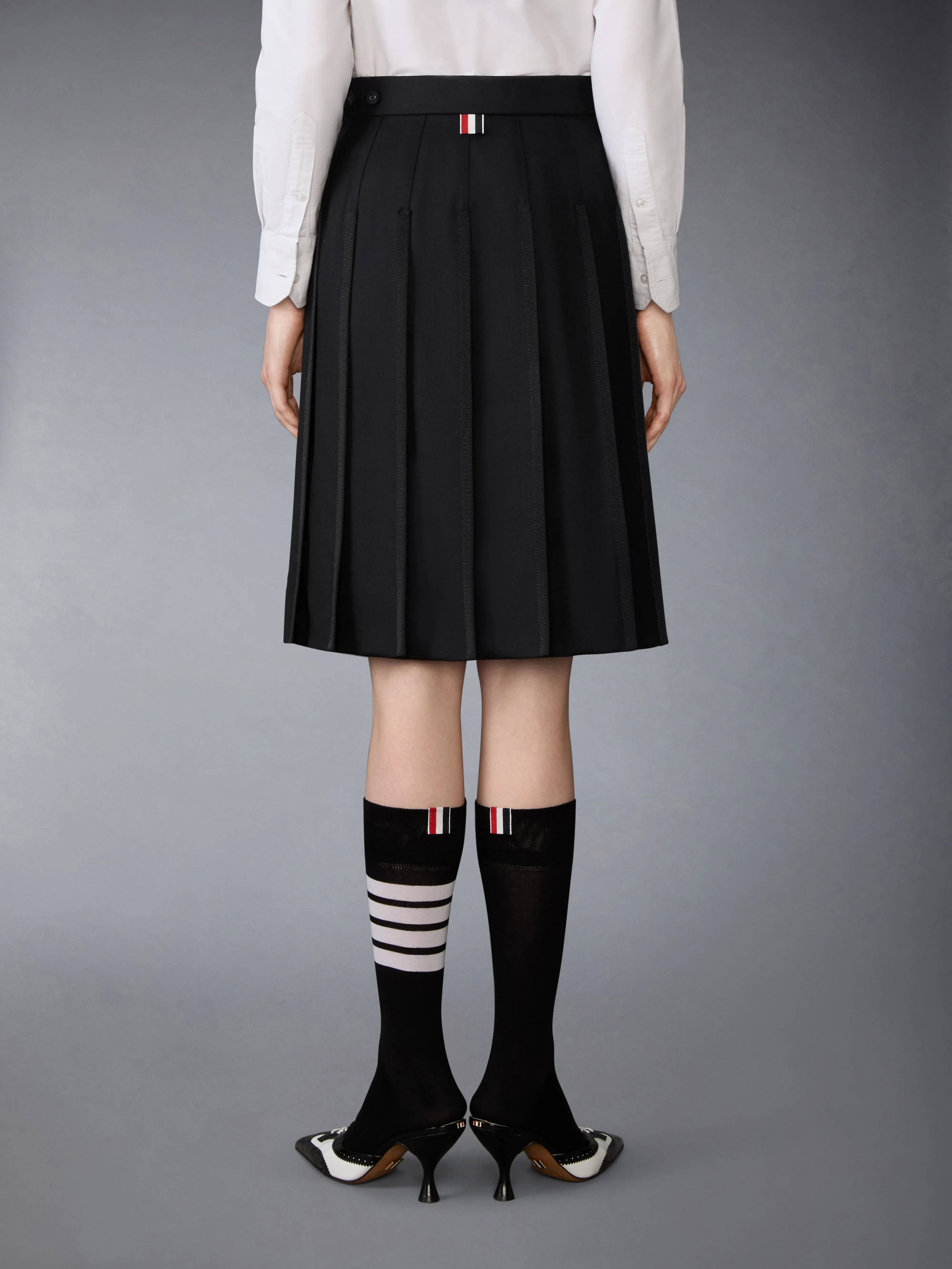 SUPER 120'S TWILL PLEATED SKIRT sold by Thom Browne product image thumbnail 2
