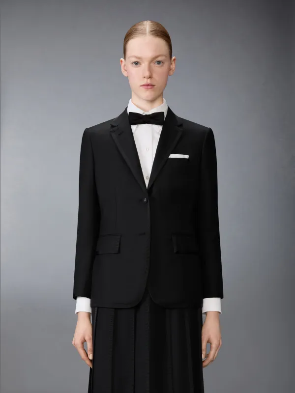 SUPER 120'S TWILL GROSGRAIN TIPPING SPORTCOAT sold by Thom Browne