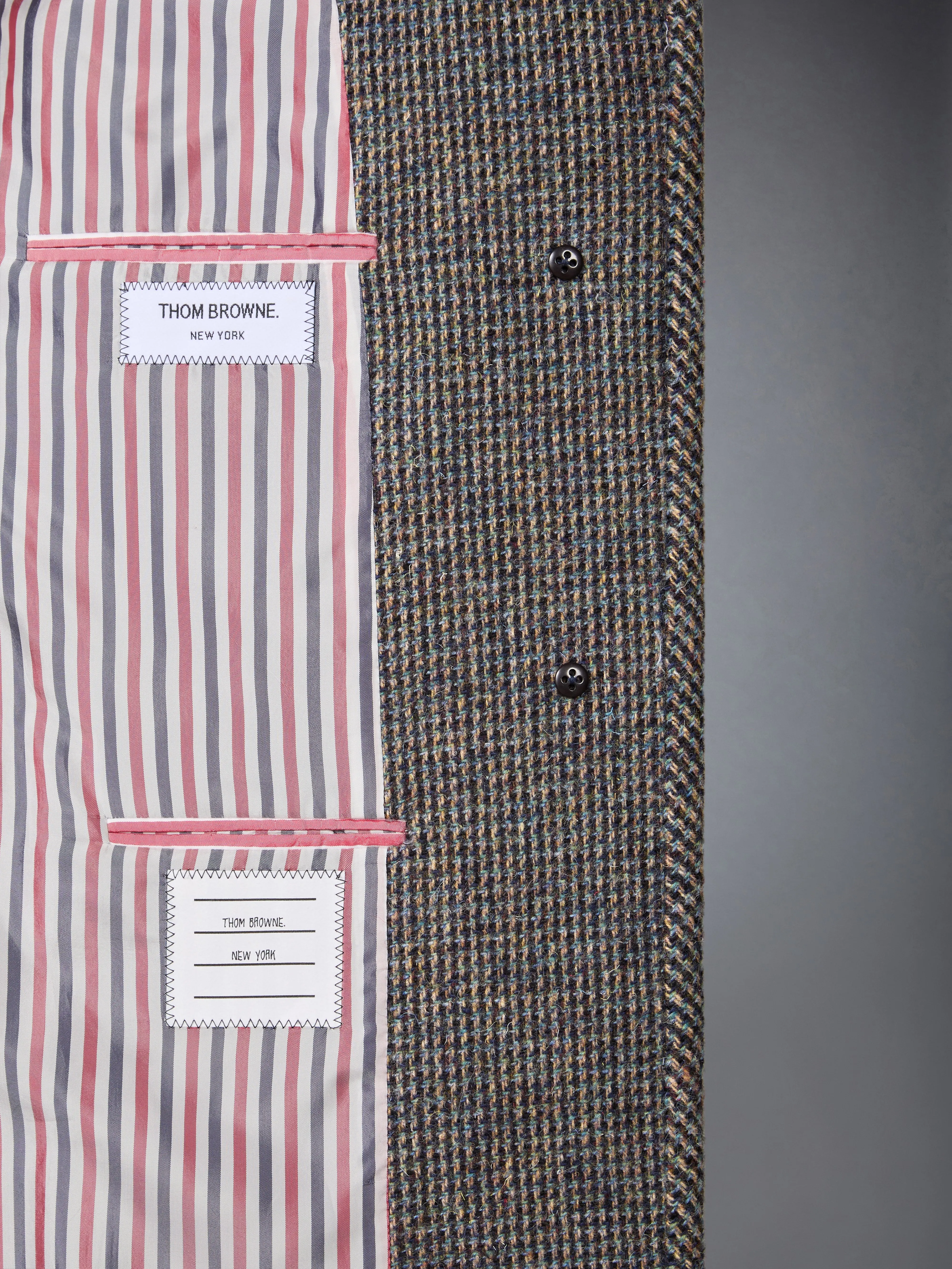 MICRO CHECK CHESTERFIELD TROMPE L'OEIL COATWITH SWAROVKI CRYSTAL sold by Thom Browne product image thumbnail 5