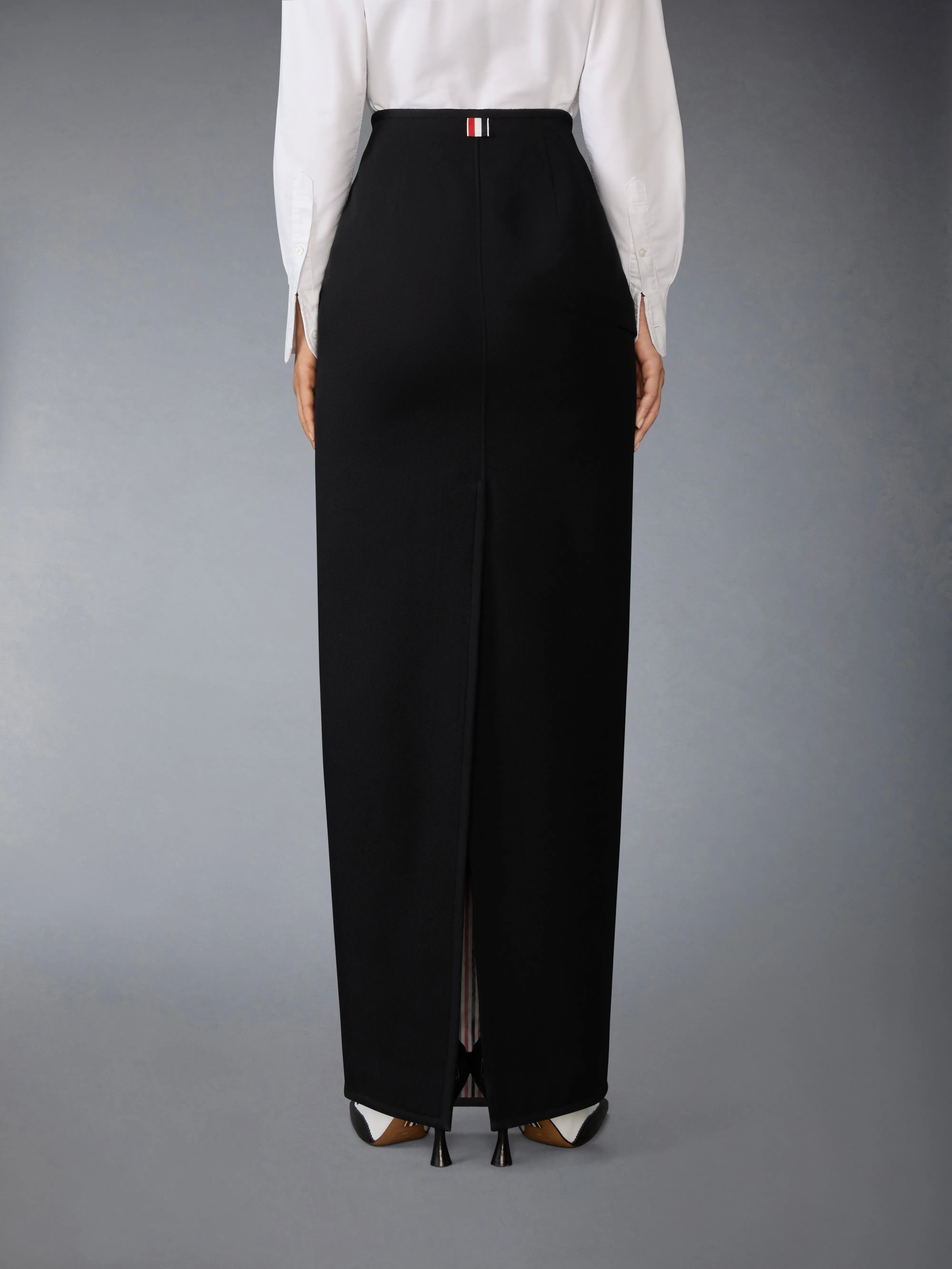 WHIPCORD HOBBLE MAXI SKIRT sold by Thom Browne product image thumbnail 3