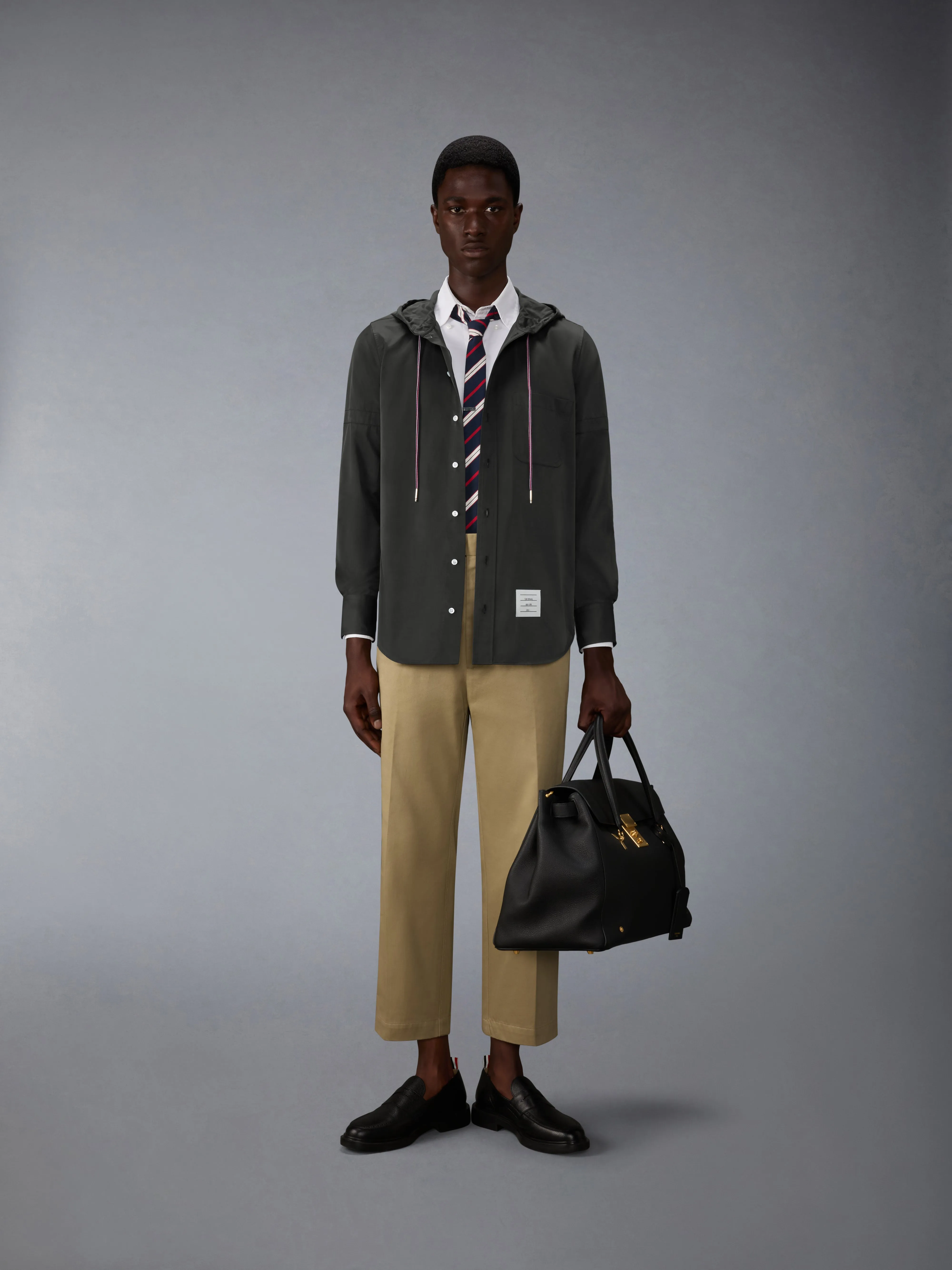 HOODED NYLON ARMBAND SHIRT sold by Thom Browne product image thumbnail 4