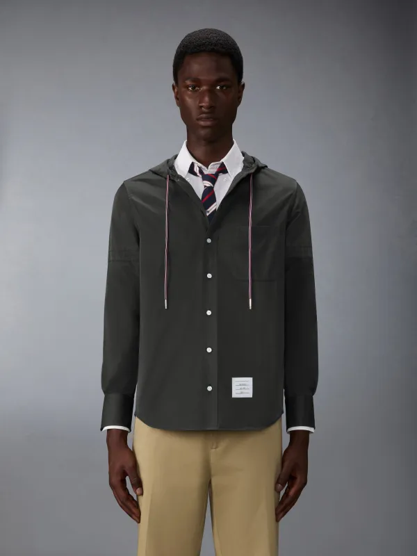 HOODED NYLON ARMBAND SHIRT sold by Thom Browne
